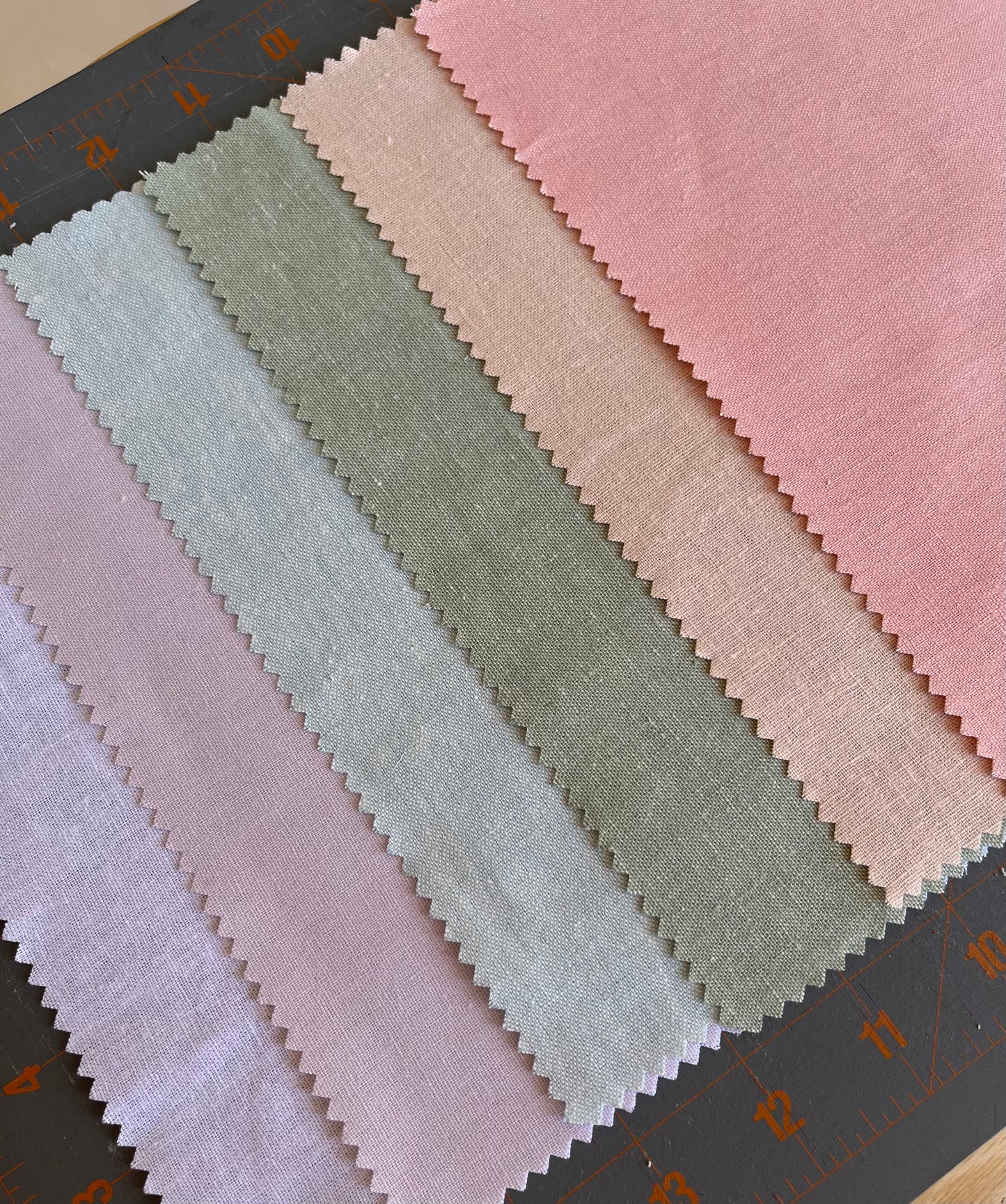 Essex Linen Blend Embroidery Fabric Square Sample Pack - Robert Kaufman Linen Blend Fabric, Fabric Squares