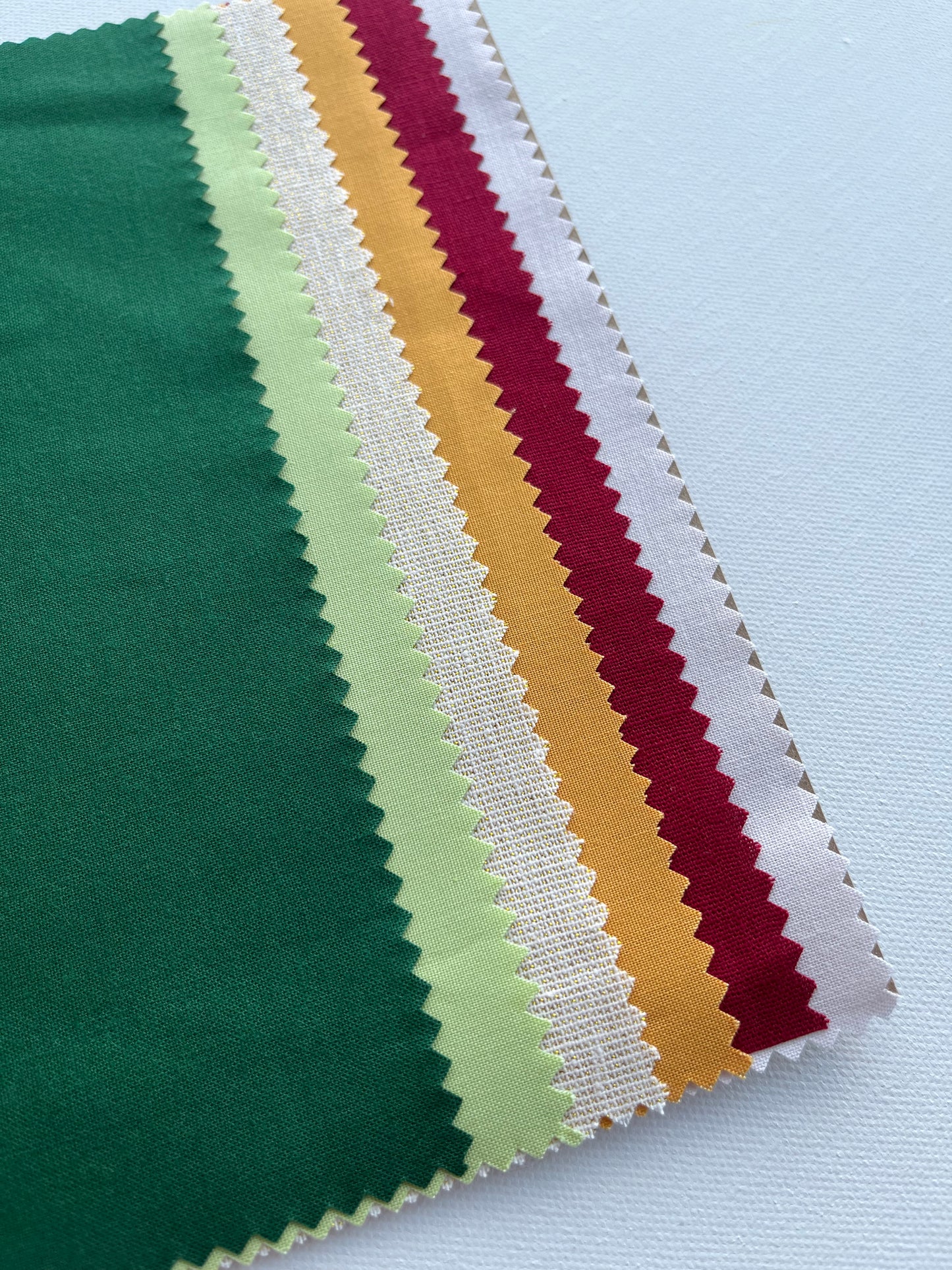 Holiday Embroidery Fabric Square Sample Pack - Kona Cotton Fabric, Fabric Squares
