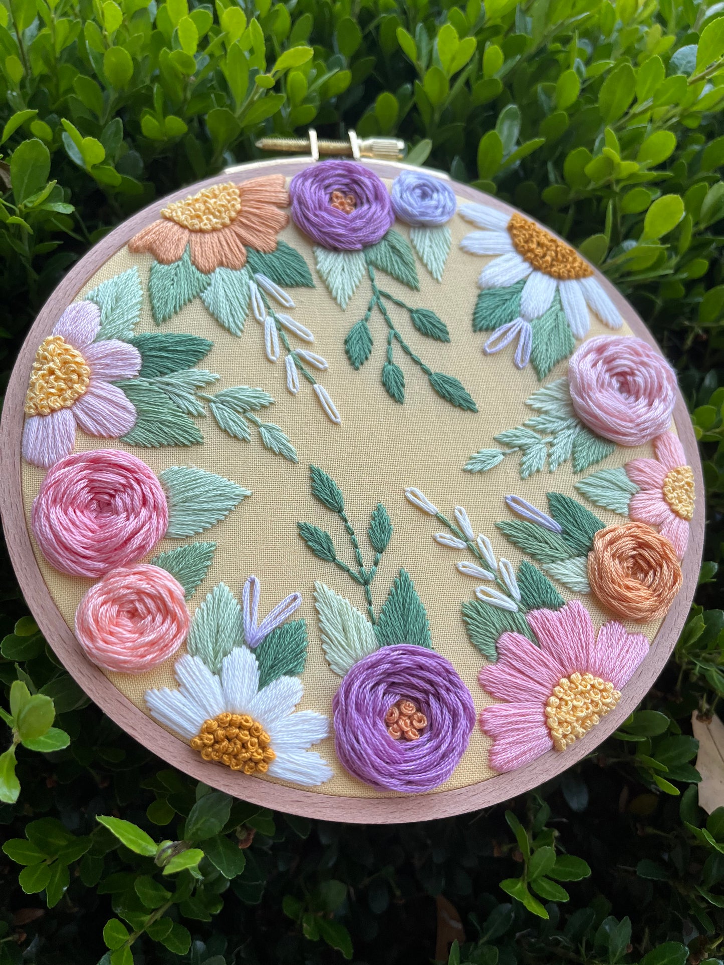 PDF Pattern - Enchanted Garden, Floral Portal, Intermediate Floral Hand Embroidery Pattern