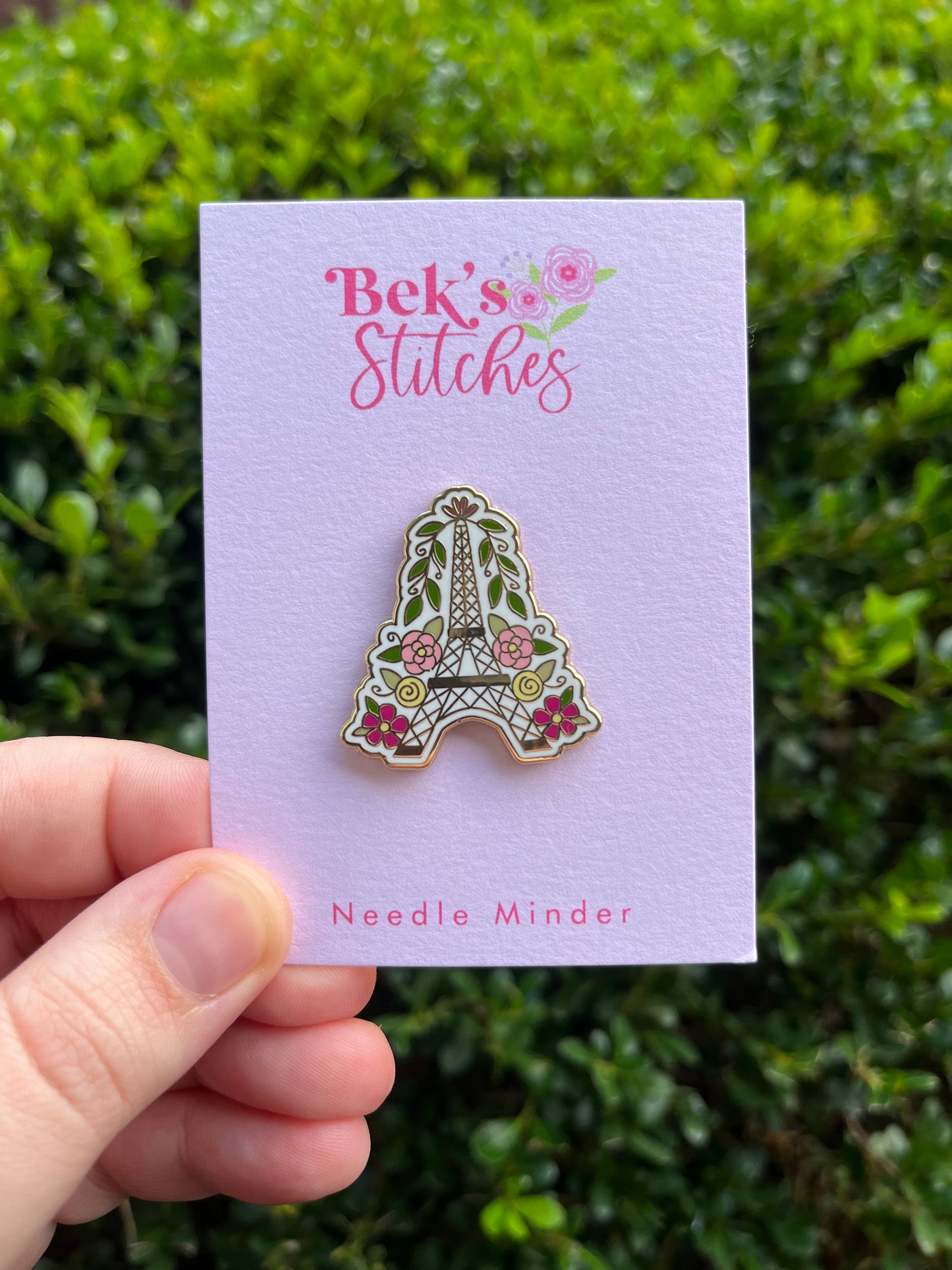 Eiffel Tower Enamel Needle Minder - Embroidery Accesory/Needle Magnet