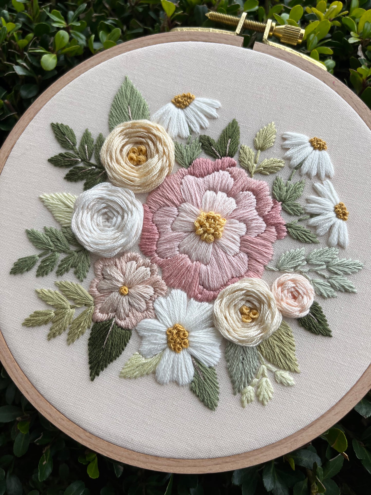 PDF Pattern - Enchanted Spring, Floral Hand Embroidery Pattern, Two Color Palettes Included