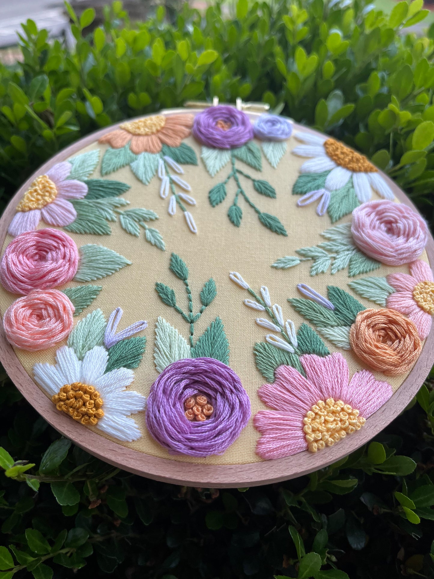 PDF Pattern - Enchanted Garden, Floral Portal, Intermediate Floral Hand Embroidery Pattern