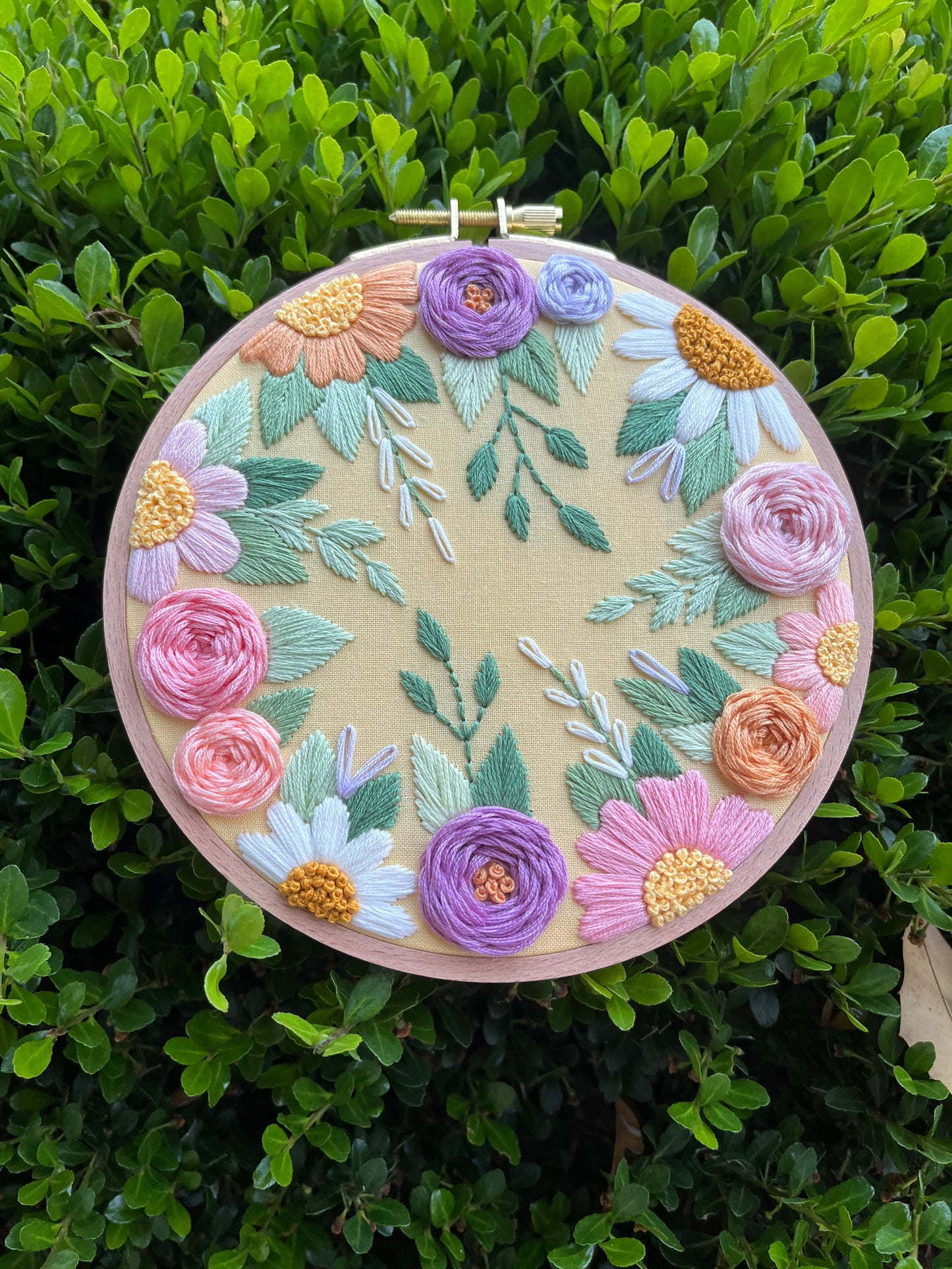 PDF Pattern - Enchanted Garden, Floral Portal, Intermediate Floral Hand Embroidery Pattern