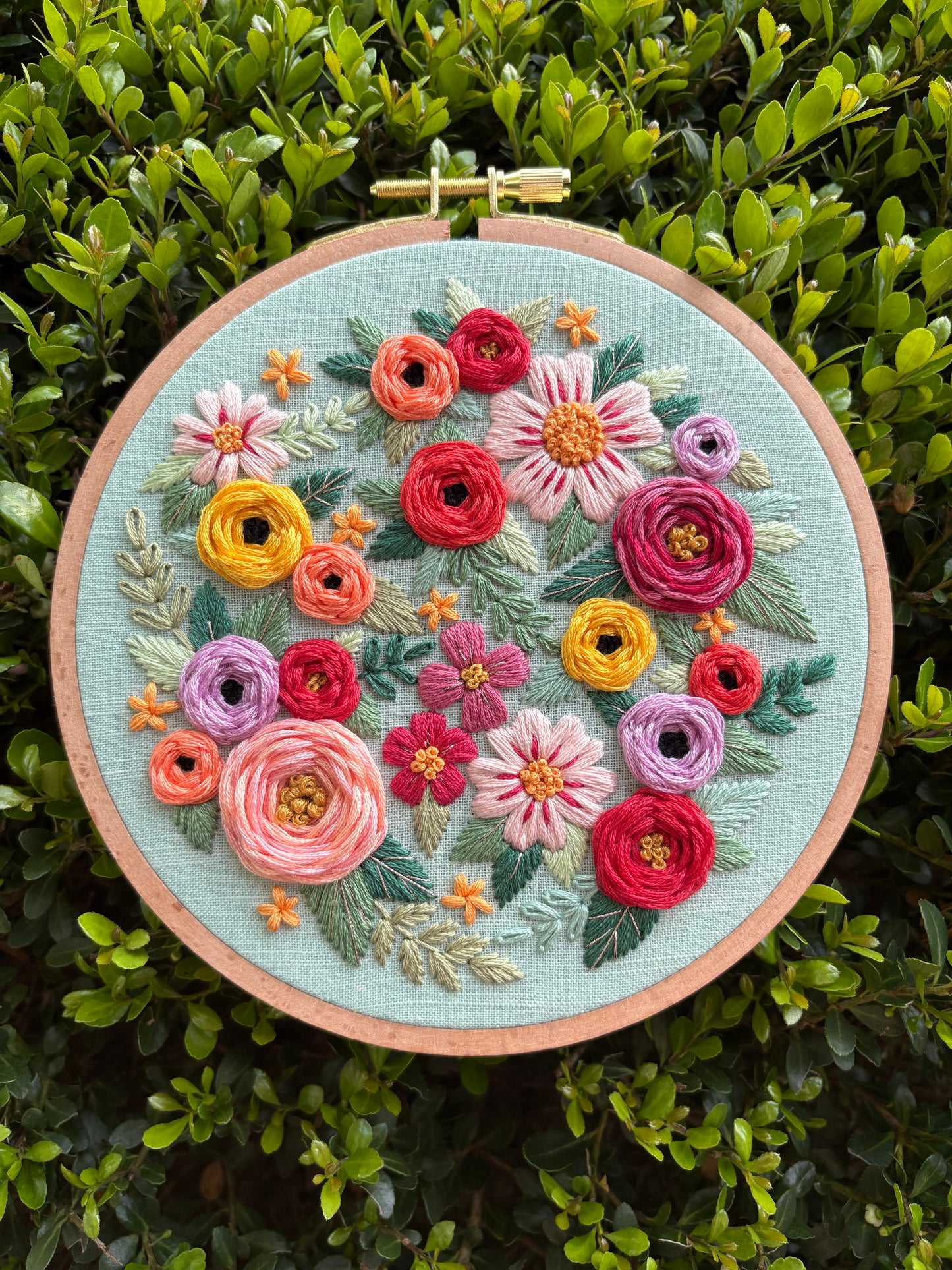 PDF Pattern - Summer Florals, Intermediate Floral Embroidery Pattern