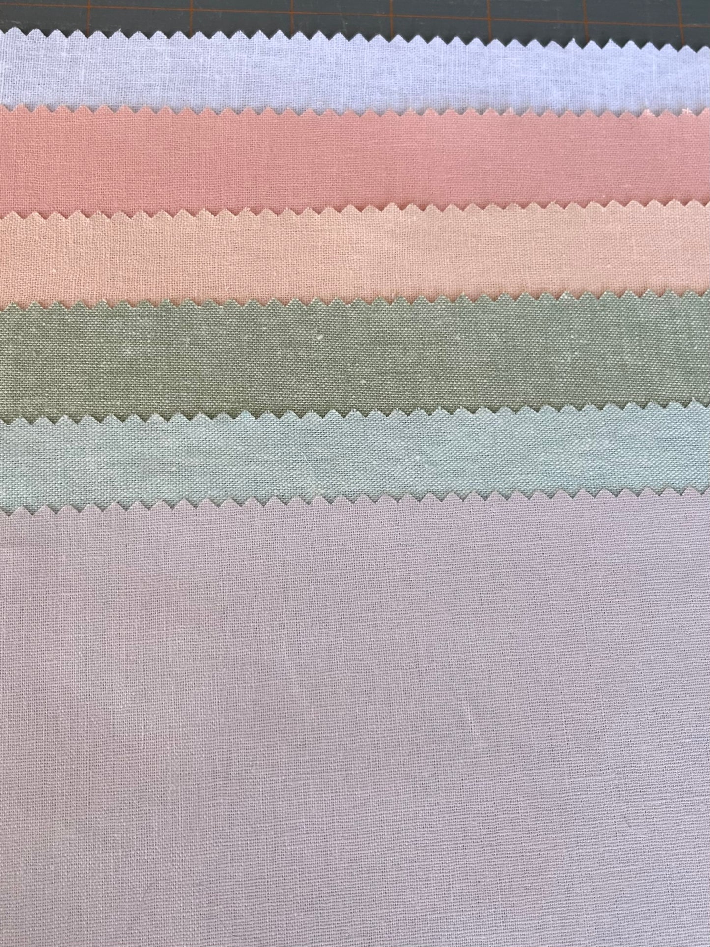 Essex Linen Blend Embroidery Fabric Square Sample Pack - Robert Kaufman Linen Blend Fabric, Fabric Squares