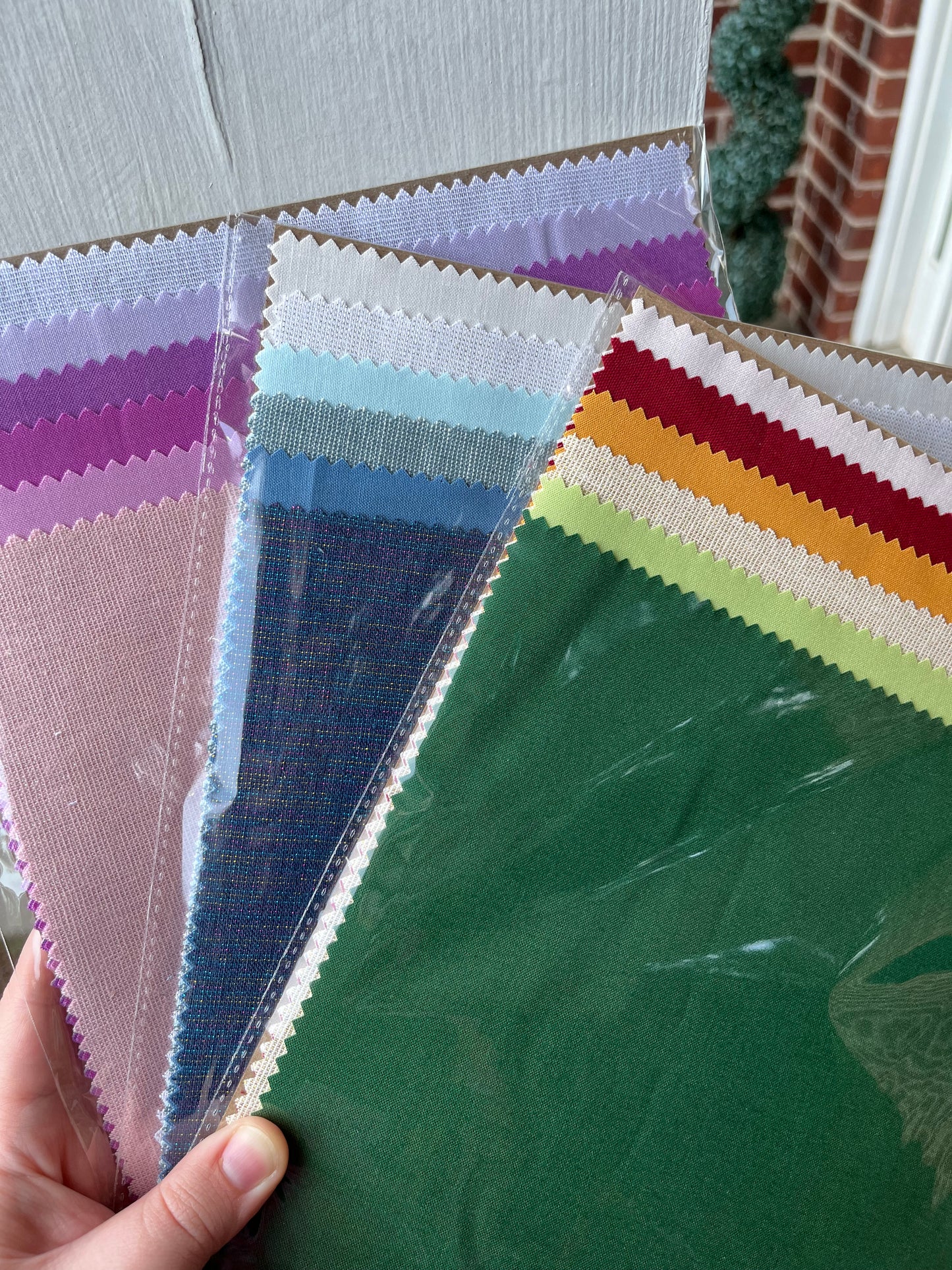 Holiday Embroidery Fabric Square Sample Pack - Kona Cotton Fabric, Fabric Squares
