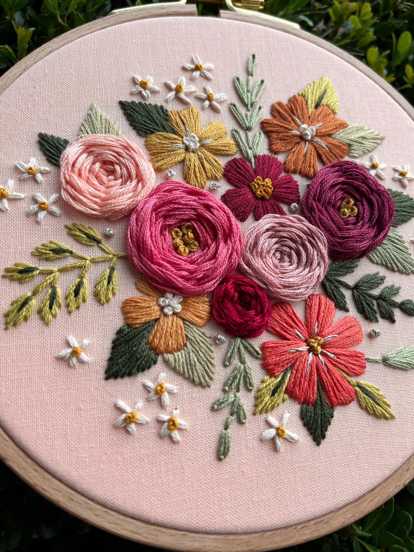 PDF Pattern - Floral Fantasy, Intermediate Floral Embroidery, Floral Embroidery Pattern