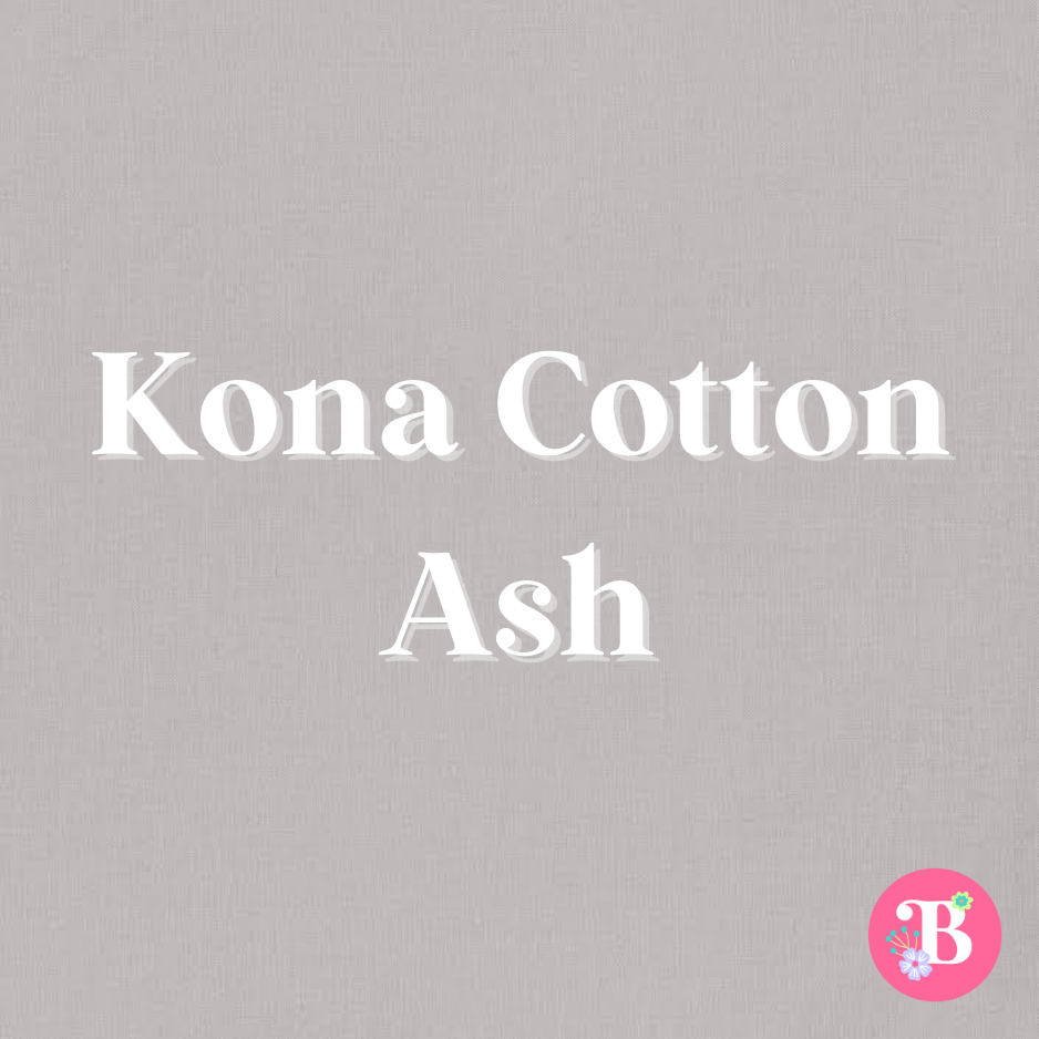 Kona Cotton Ash #1007 Embroidery Fabric by the Yard • Cut-to-Order - Kona Cotton Fabric, 100% cotton