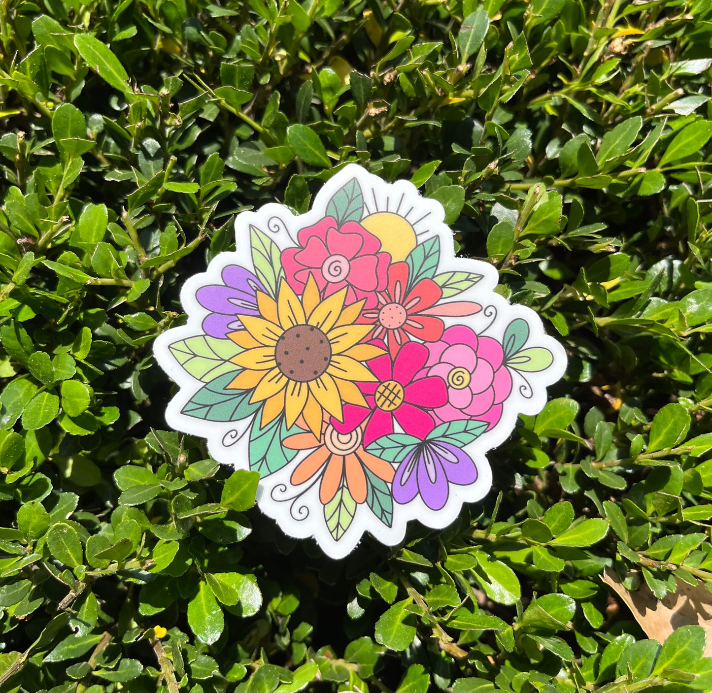 Sunshine Florals Vinyl Waterproof Sticker