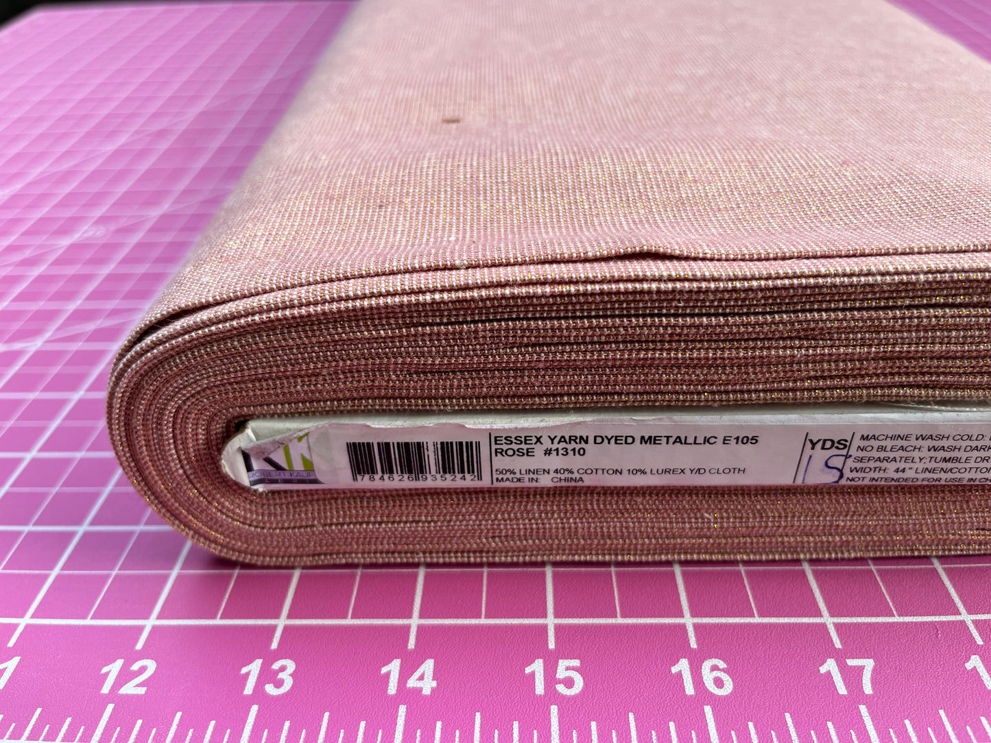 Metallic Linen Bundles • Essex Metallic Linen Embroidery Fabric by the Yard • Cut-to-Order - Kona Cotton Fabric, 100% cotton