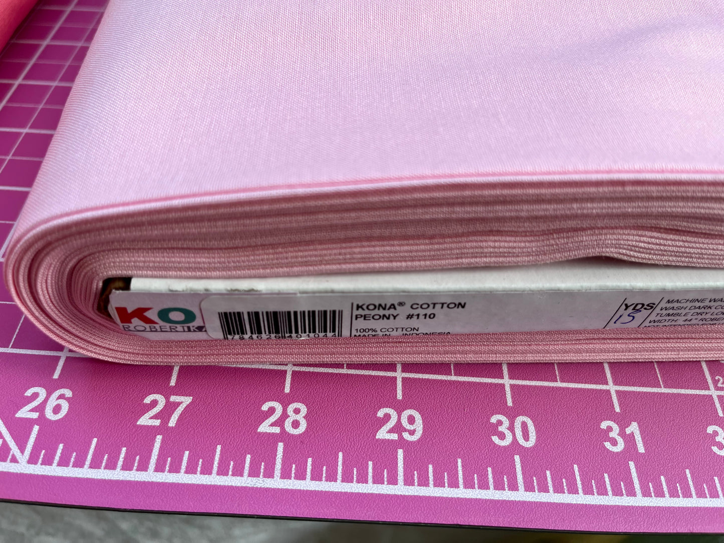 Kona Cotton Peony #110 Embroidery Fabric by the Yard • Cut-to-Order - Kona Cotton Fabric, 100% cotton
