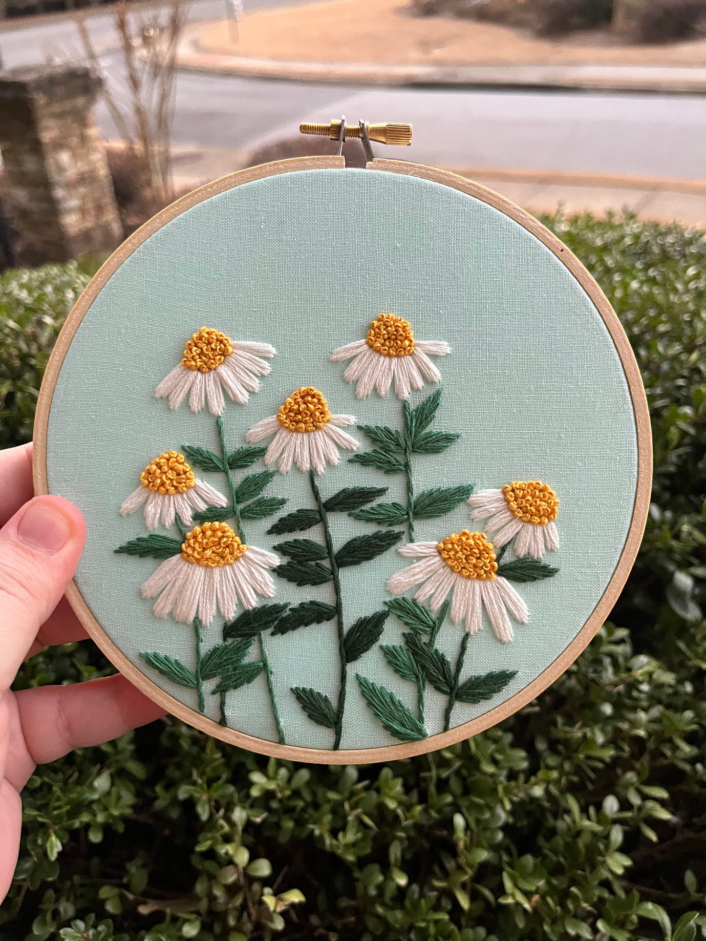 FULL KIT - Daisy Field Florals Kit - DIY Embroidery Kit, Floral Embroidery, Embroidery Pattern