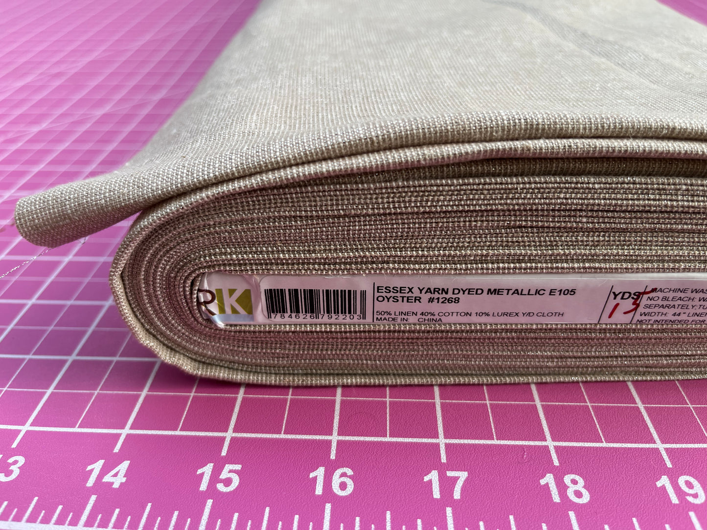 Metallic Linen Bundles • Essex Metallic Linen Embroidery Fabric by the Yard • Cut-to-Order - Kona Cotton Fabric, 100% cotton