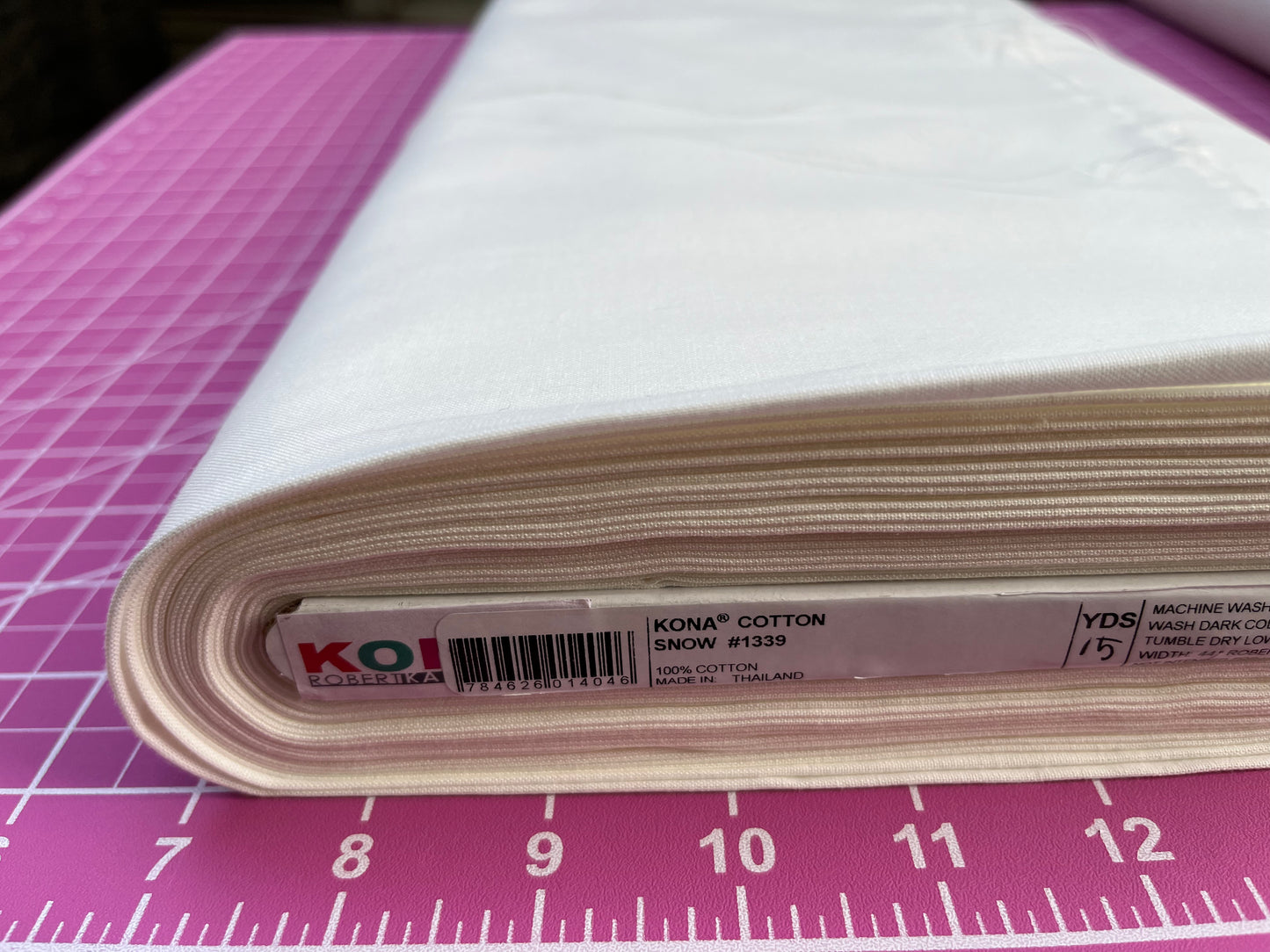 Kona Cotton Snow #1339 Embroidery Fabric by the Yard • Cut-to-Order - Kona Cotton Fabric, 100% cotton
