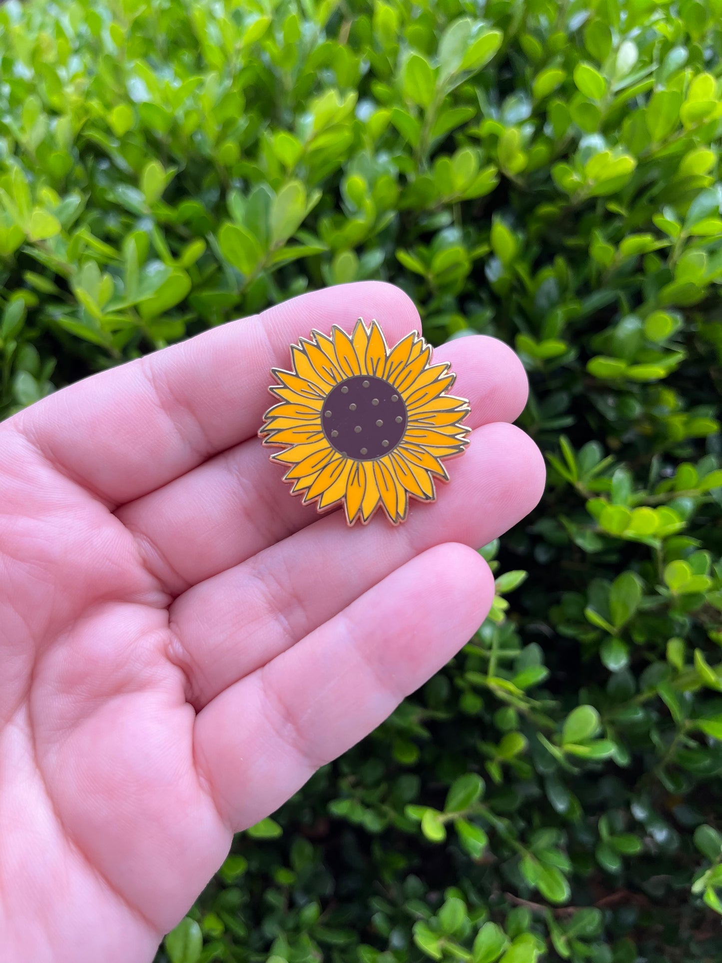 Enamel Sunflower and Daisy Needle Minder, Set or Individual - Embroidery Accessory