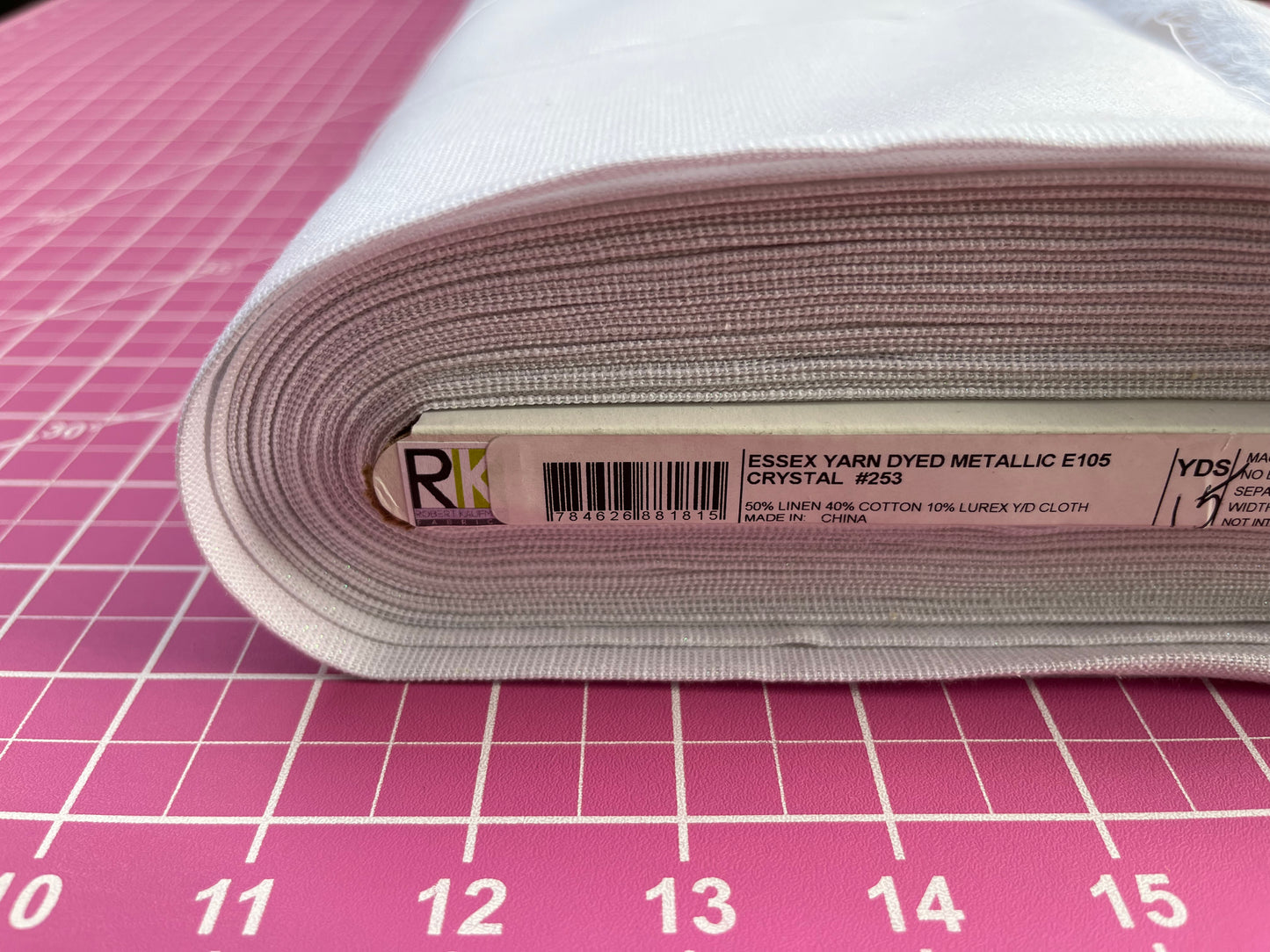 Metallic Linen Bundles • Essex Metallic Linen Embroidery Fabric by the Yard • Cut-to-Order - Kona Cotton Fabric, 100% cotton