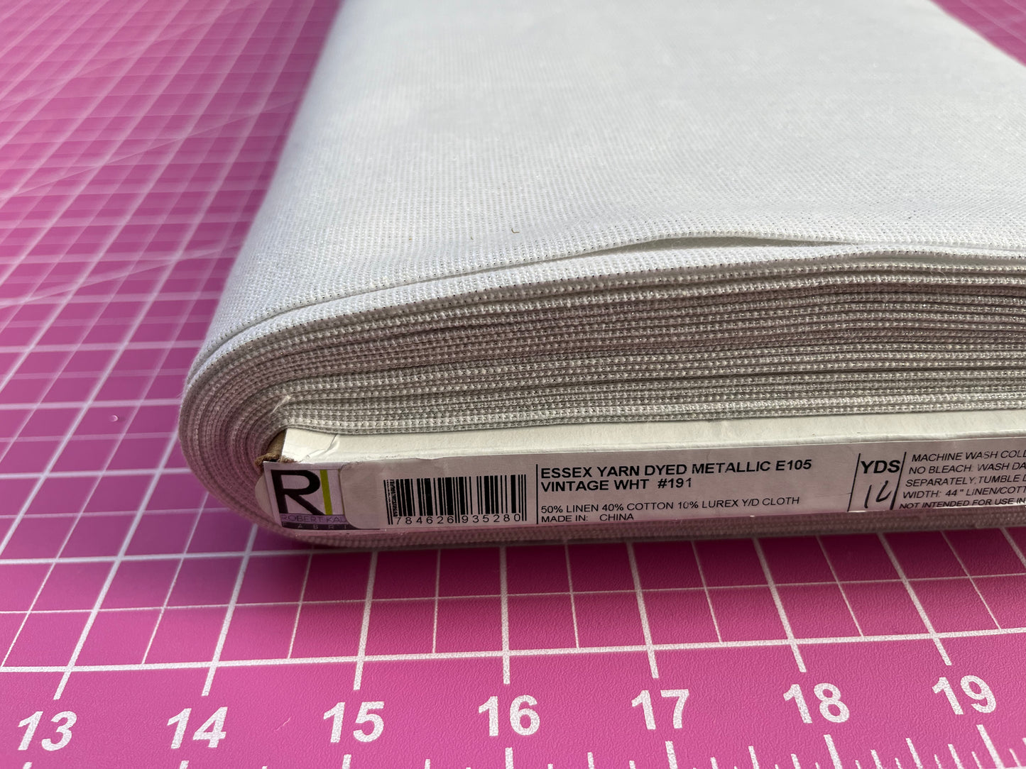 Metallic Linen Bundles • Essex Metallic Linen Embroidery Fabric by the Yard • Cut-to-Order - Kona Cotton Fabric, 100% cotton