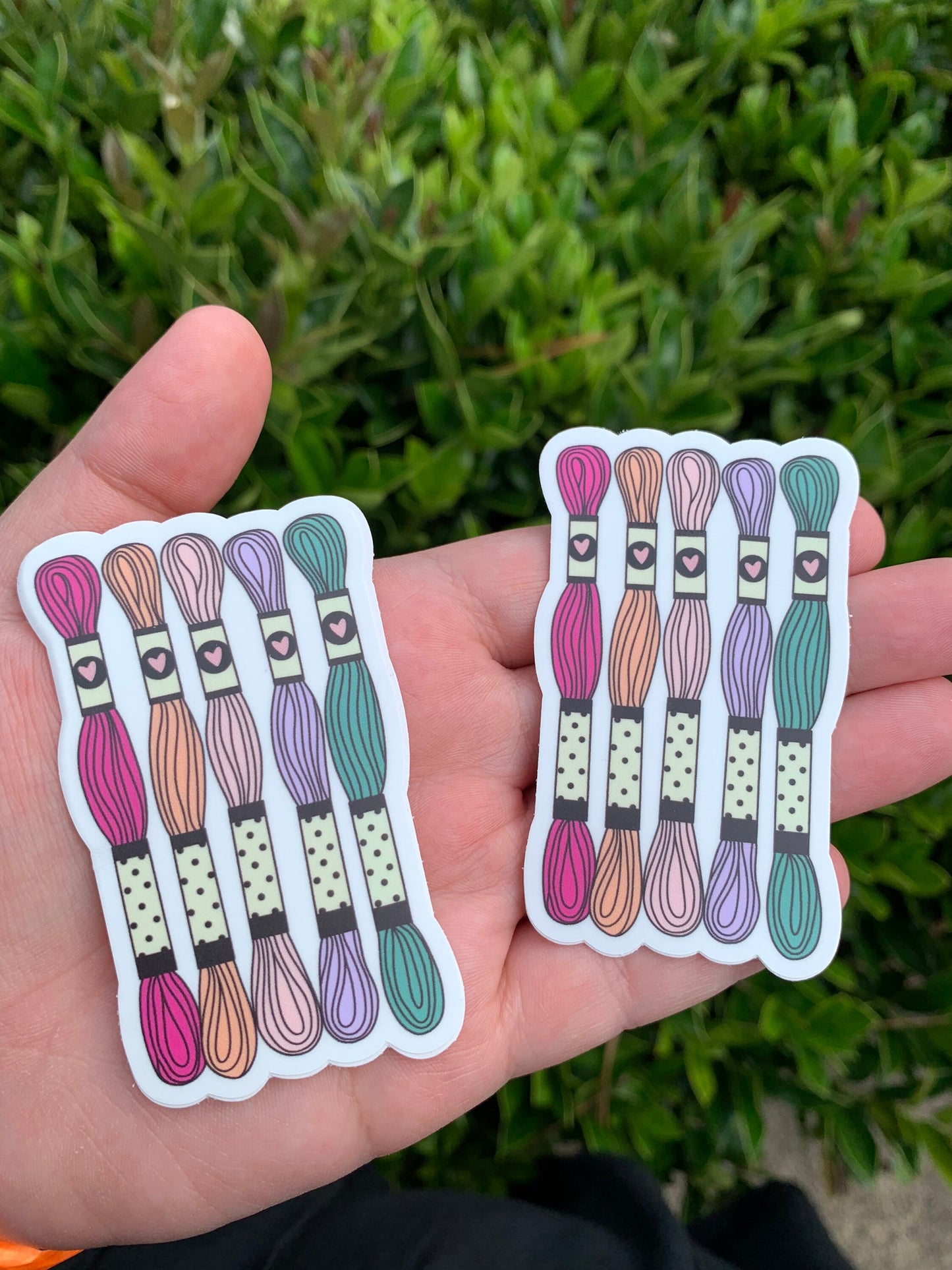 Floss Skein Sticker, Embroidery Floss, Thread, Waterproof Stickers