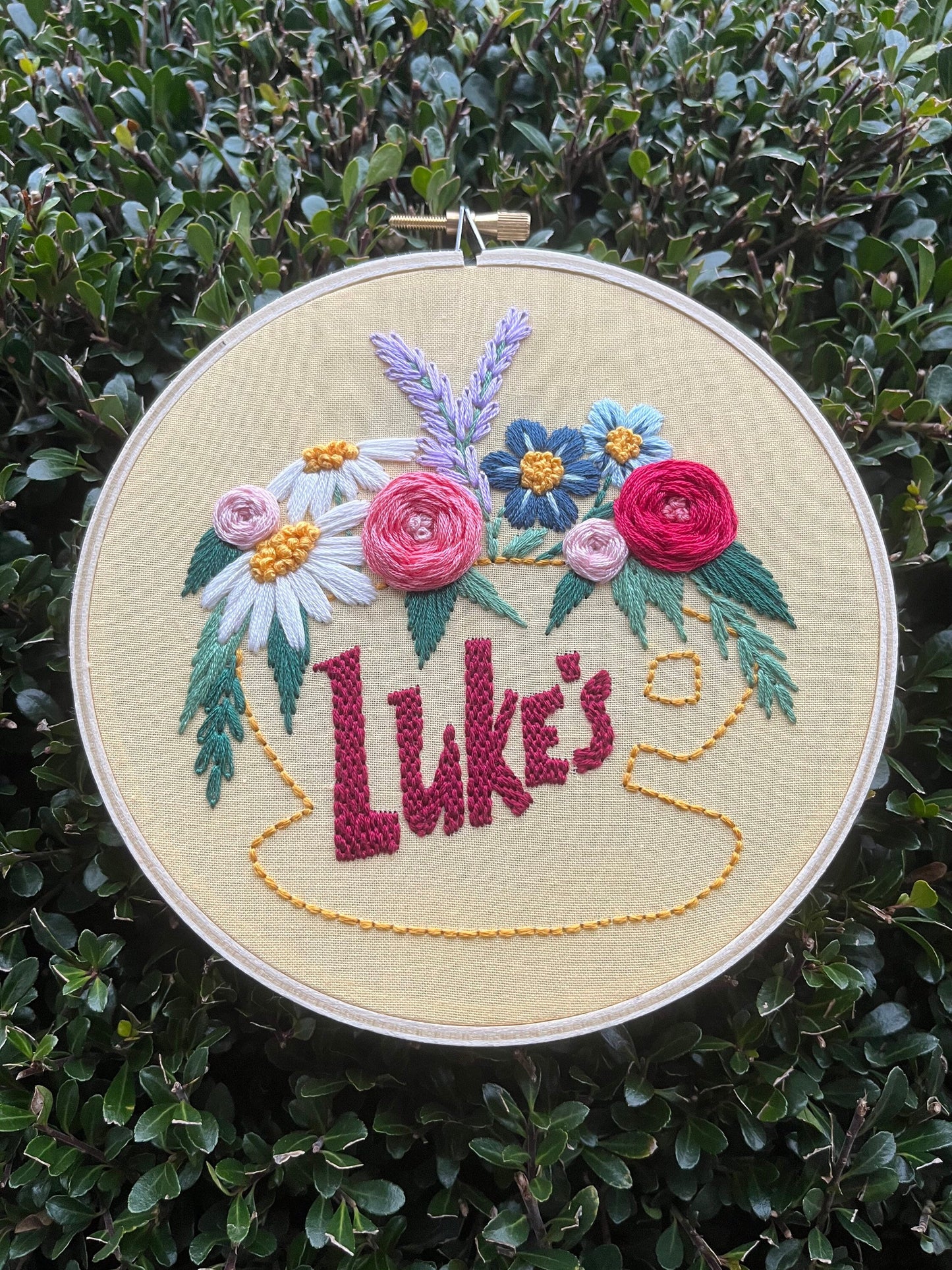 PDF Pattern - Luke's Blooms, Lukes Diner Gilmore Girls GG Intermediate Embroidery Pattern