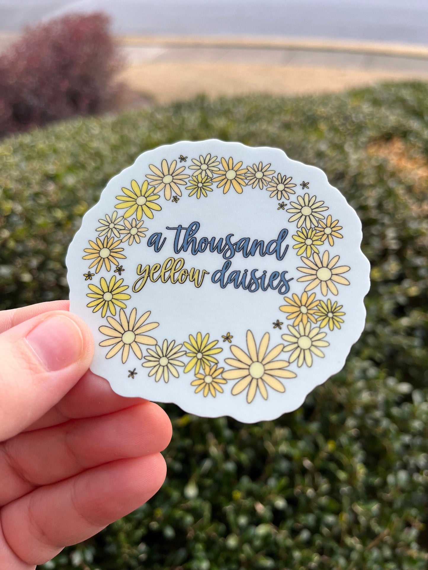 A Thousand Yellow Daisies Floral Sticker - Gilmore Girls Vinyl, Waterproof Sticker