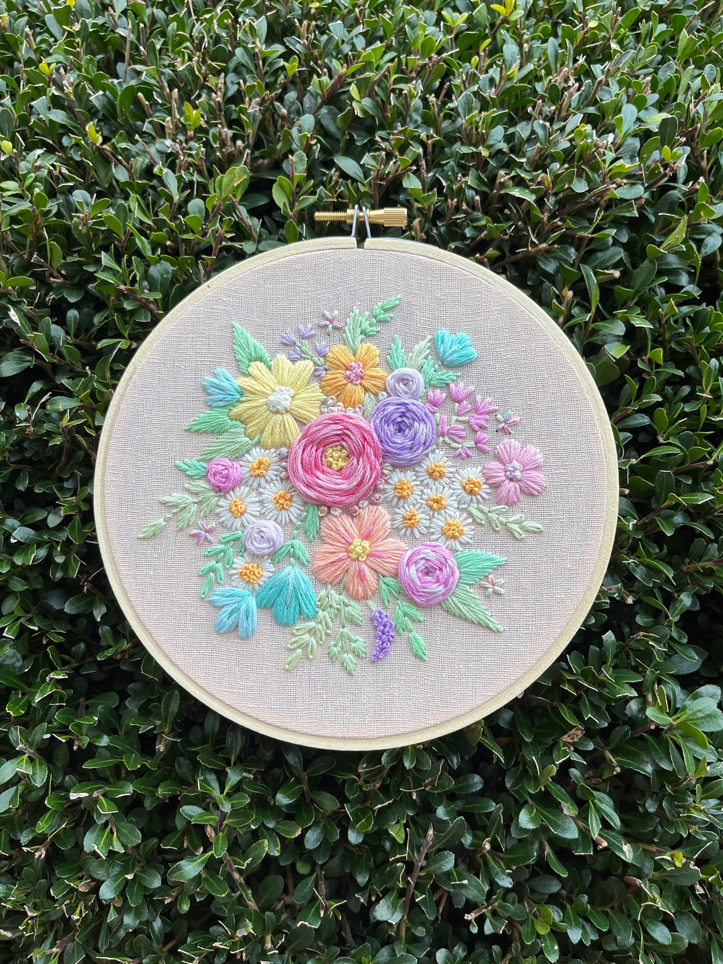 PDF Pattern - Pastel Dreams, Intermediate Embroidery Pattern