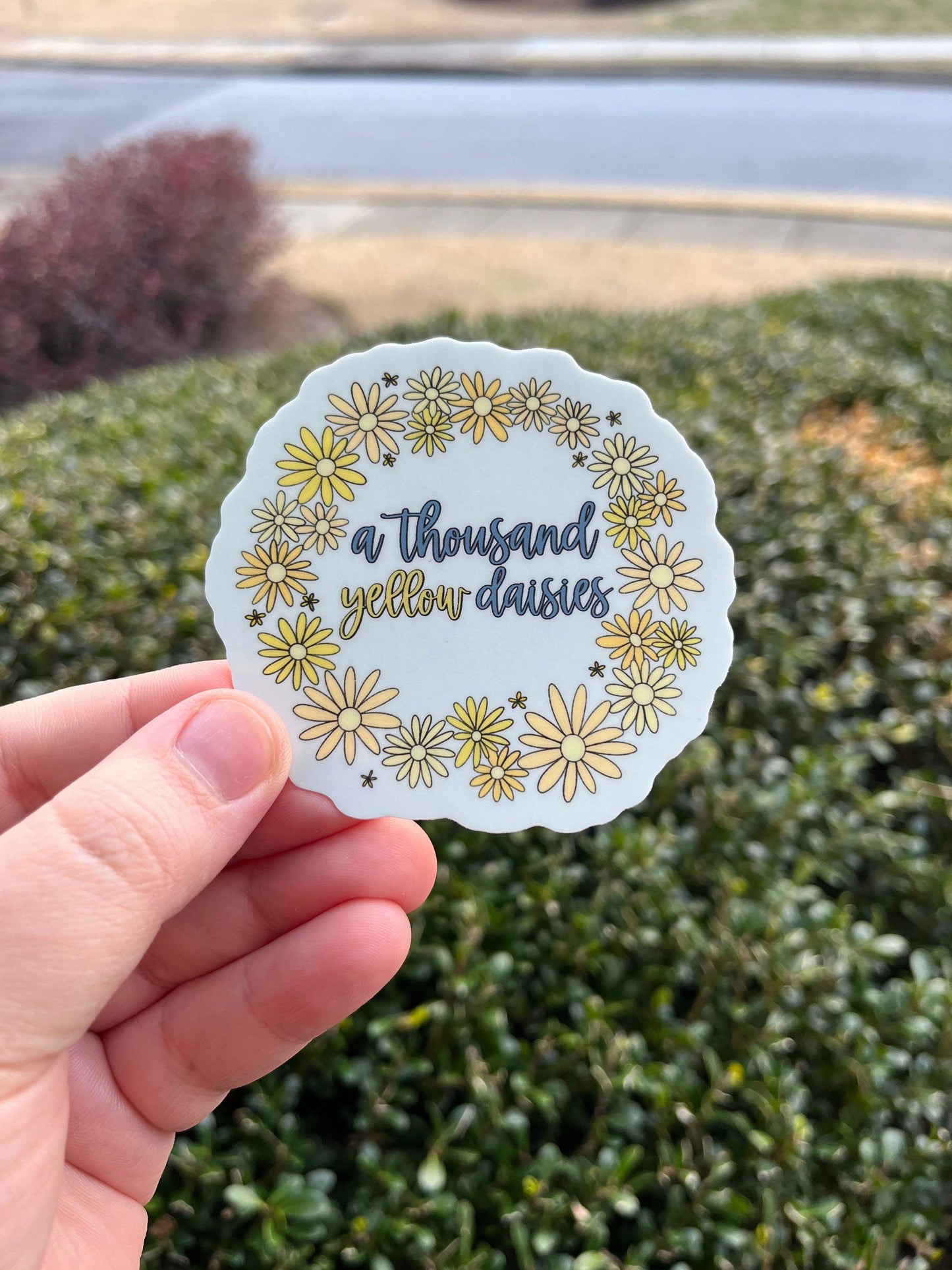 A Thousand Yellow Daisies Floral Sticker - Gilmore Girls Vinyl, Waterproof Sticker