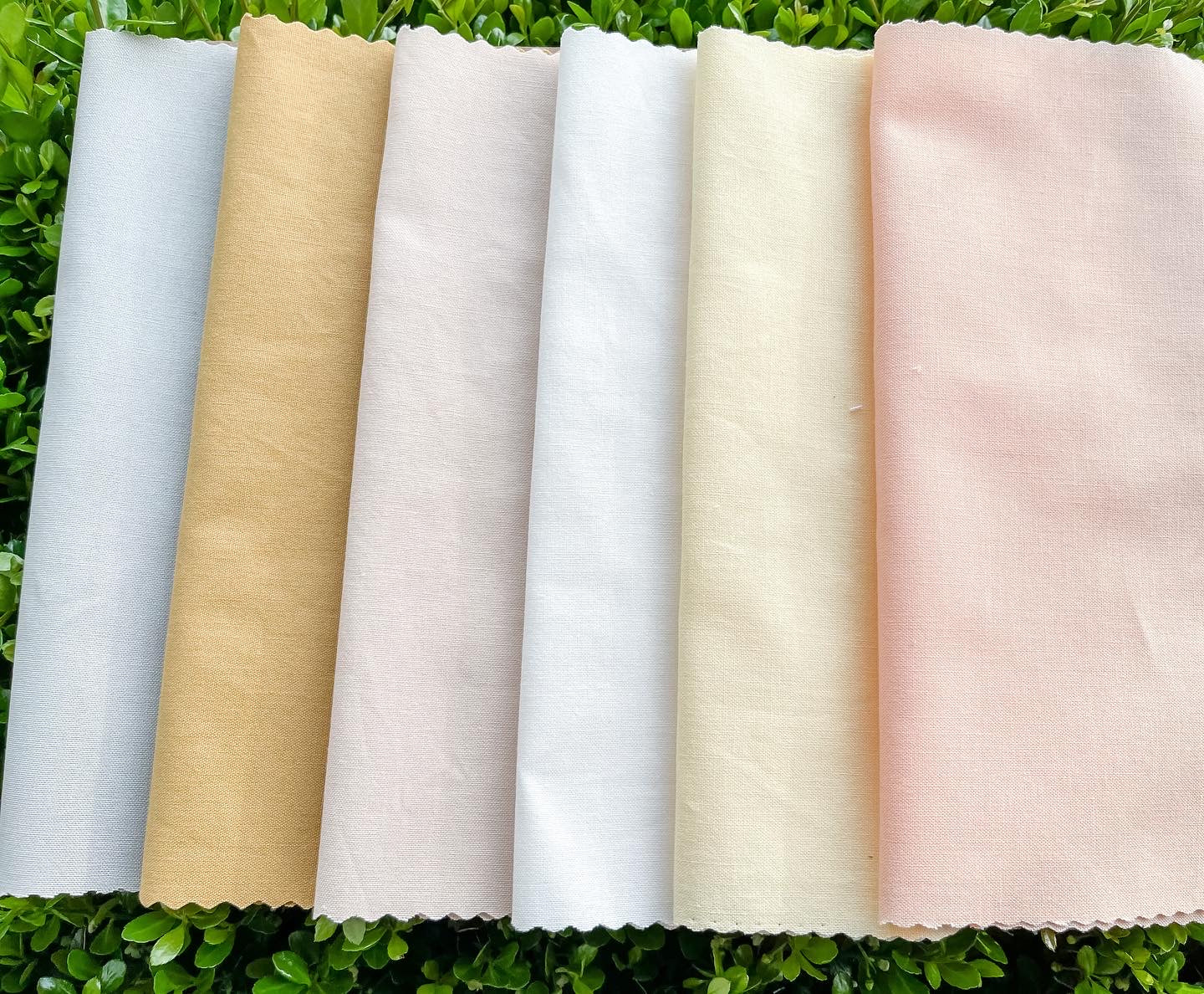 Embroidery Fabric Square Sample Packs - Kona Cotton Fabric, Linen Blend Fabric, Fabric Squares