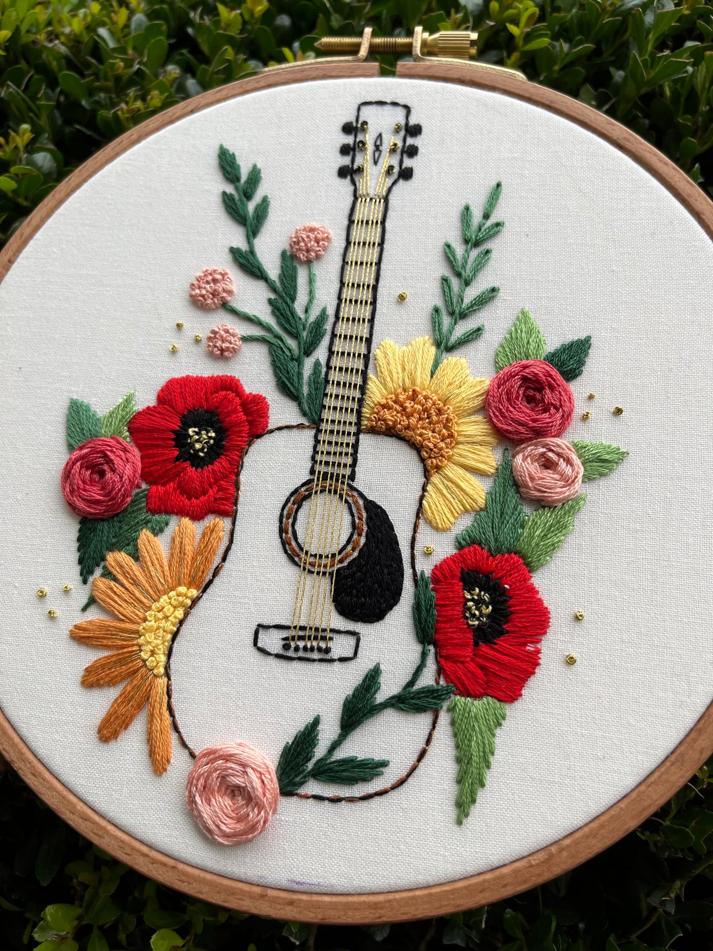 PDF Pattern - August Song, Advanced Music Themed Embroidery Pattern