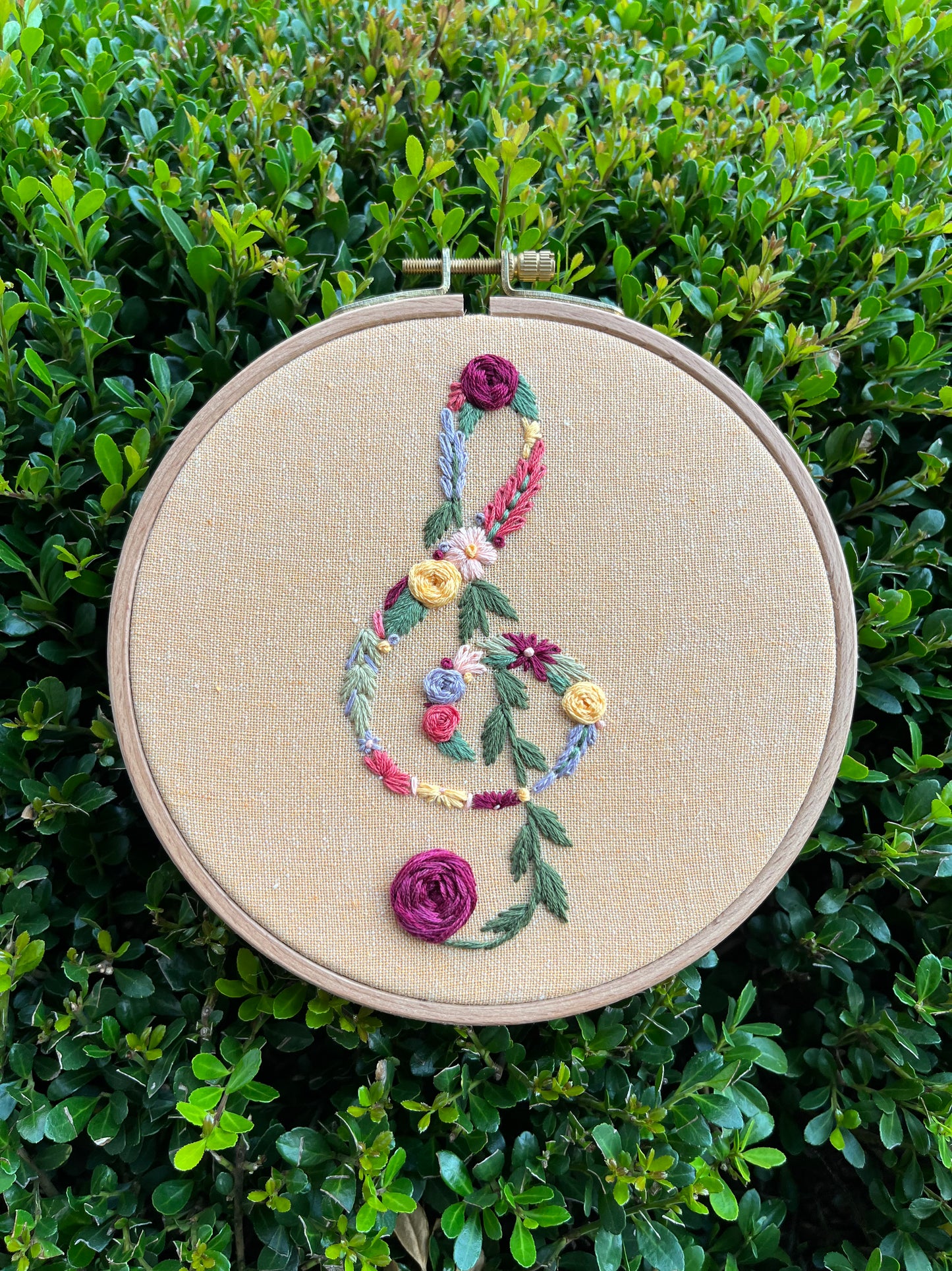 PDF Pattern - Garden Clef, Beginner/Intermediate Embroidery Pattern