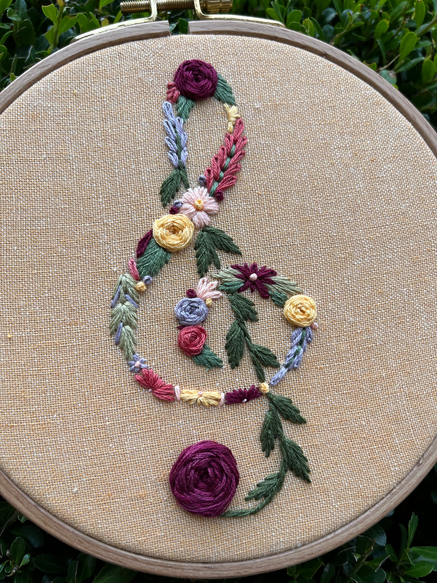 PDF Pattern - Garden Clef, Beginner/Intermediate Embroidery Pattern