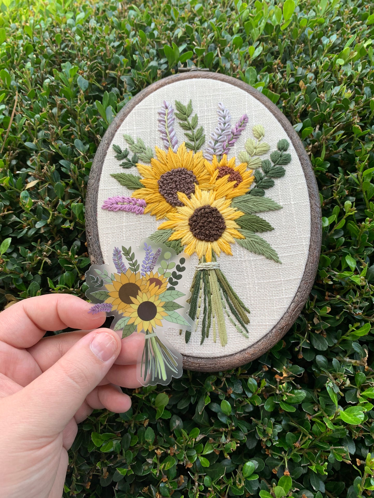 Sunflower Bouquet Sticker - Vinyl, Waterproof Sticker