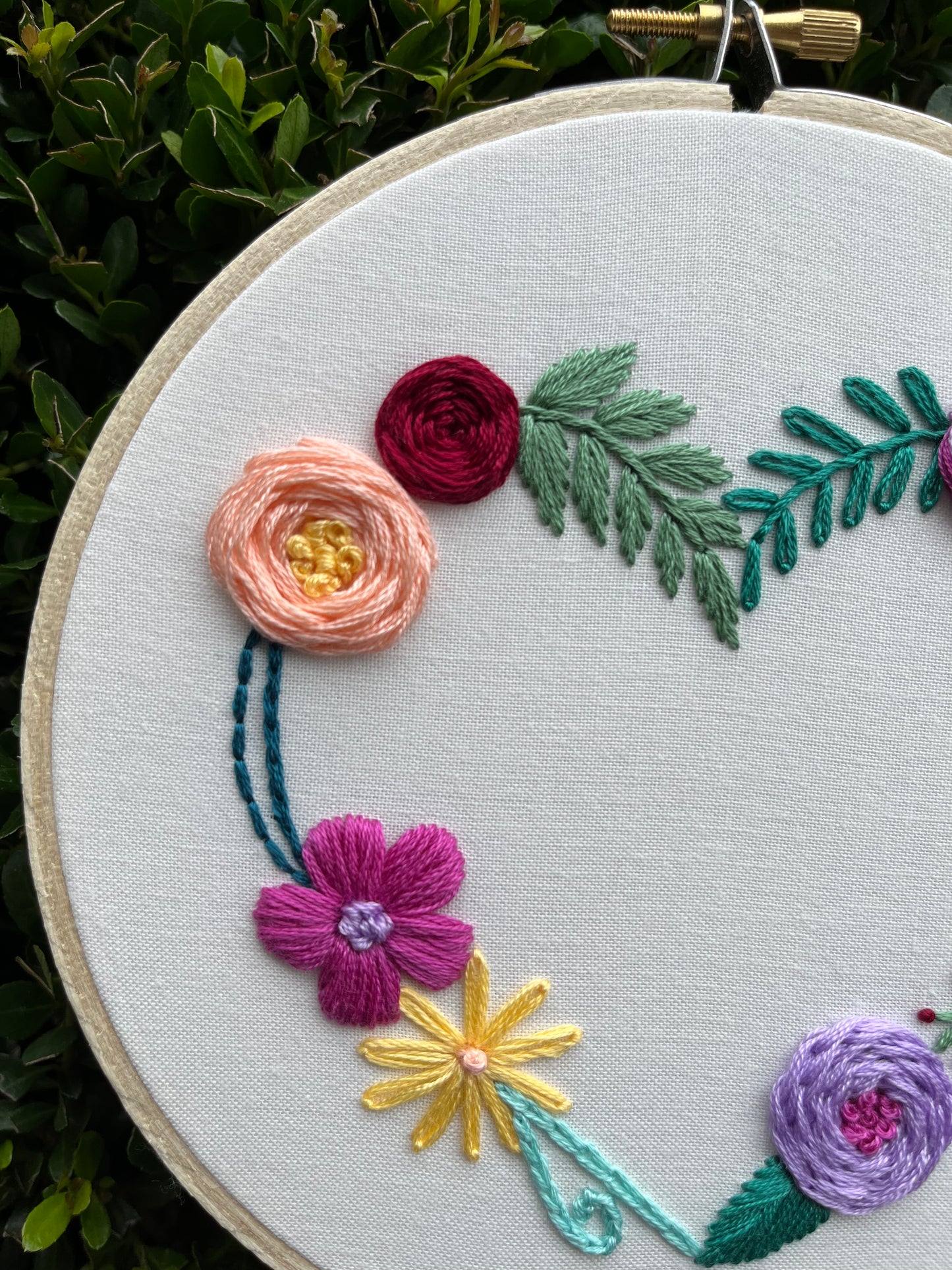 FULL KIT - Beginner's Heart Stitch Sampler/Stitch Along - DIY Embroidery Kit, Floral Embroidery, Embroidery Pattern