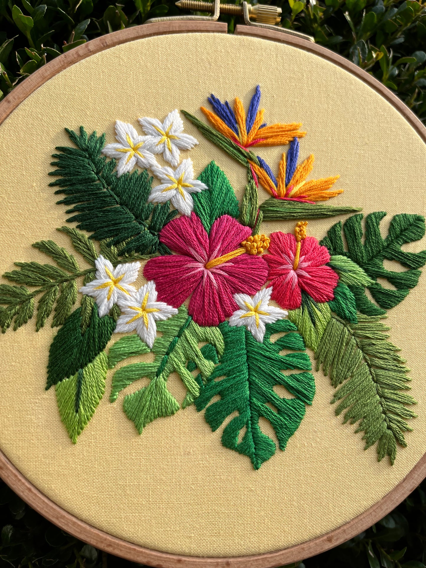 PDF Pattern - Tropical Bouquet, Advanced Embroidery Pattern