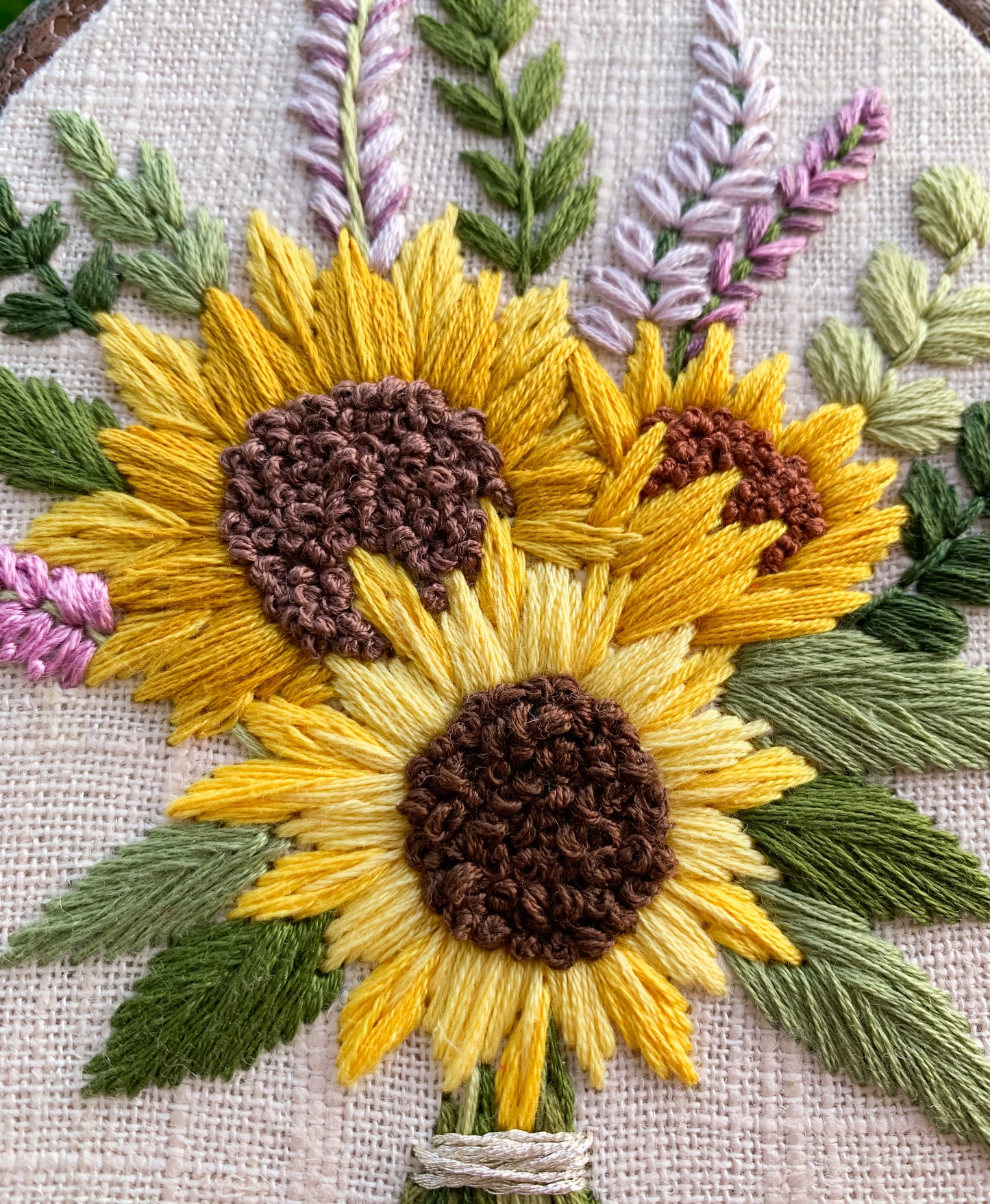 PDF Pattern - Sunflower Bouquet, Intermediate Embroidery Pattern