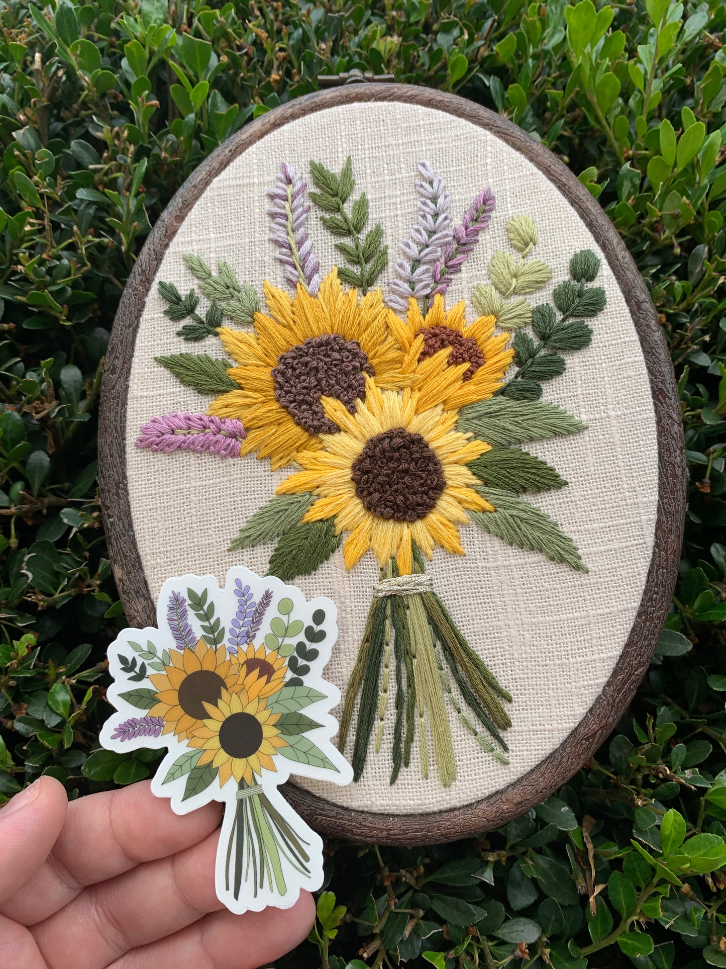 Sunflower Bouquet Sticker - Vinyl, Waterproof Sticker