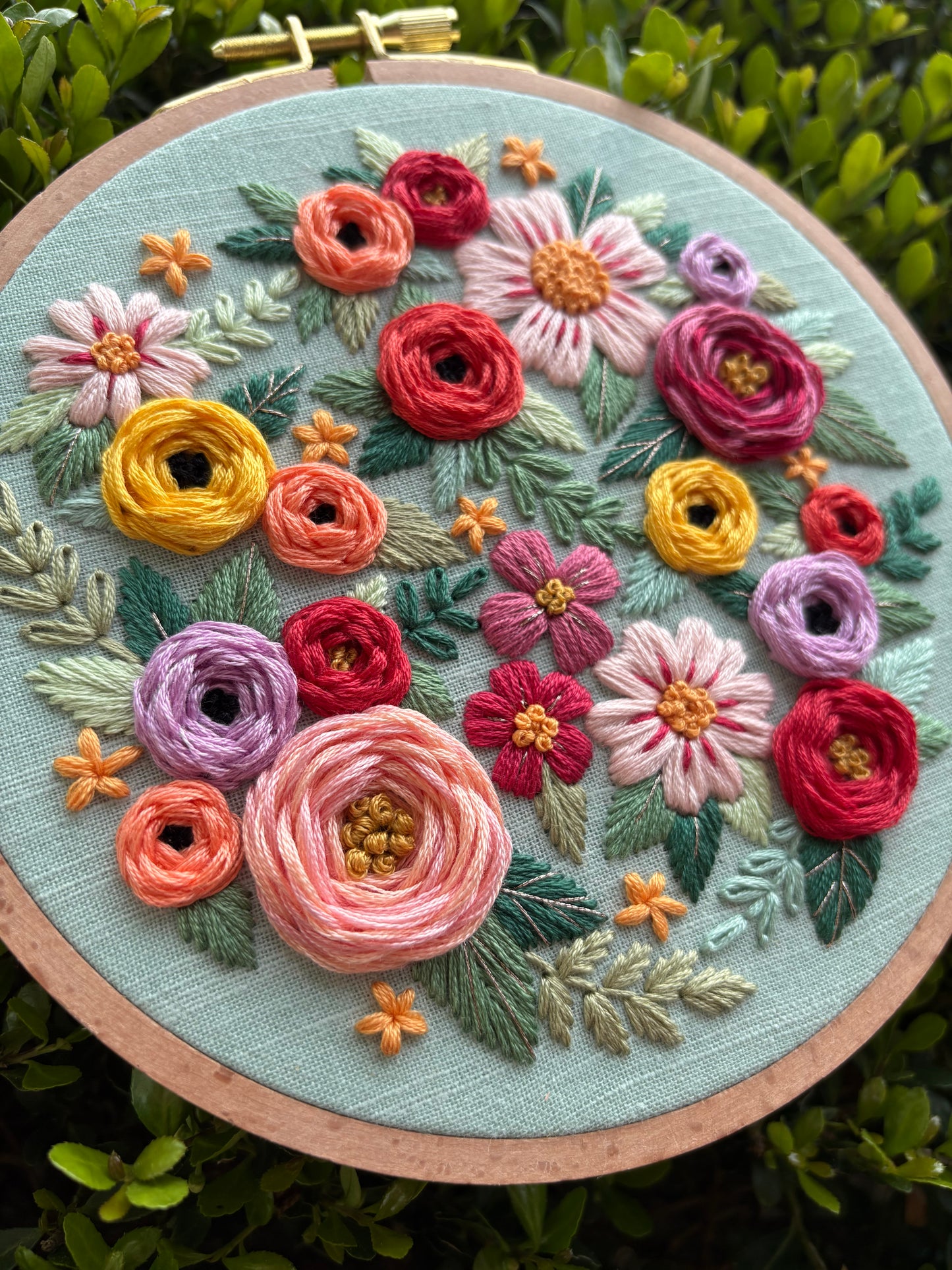 PDF Pattern - Summer Florals, Intermediate Floral Embroidery Pattern