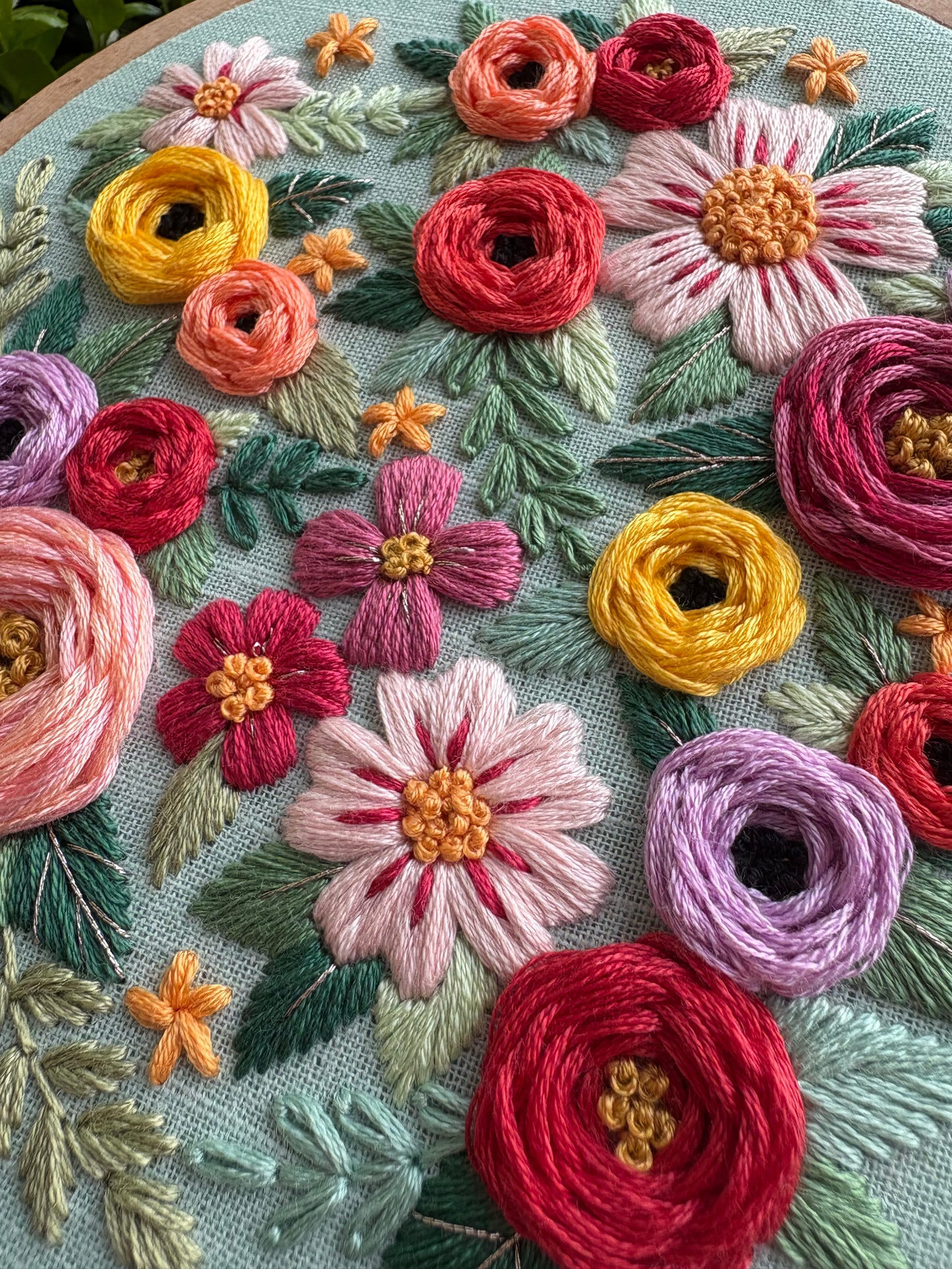 PDF Pattern - Summer Florals, Intermediate Floral Embroidery Pattern