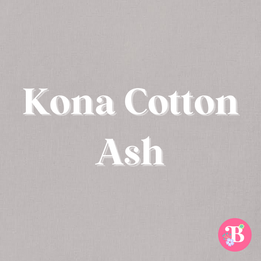 Kona Cotton Ash #1007 Embroidery Fabric by the Yard • Cut-to-Order - Kona Cotton Fabric, 100% cotton