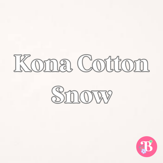 Kona Cotton Snow #1339 Embroidery Fabric by the Yard • Cut-to-Order - Kona Cotton Fabric, 100% cotton