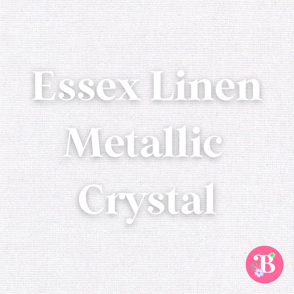 Essex Metallic Linen Blend Crystal #253 Embroidery Fabric by the Yard • Cut-to-Order - Kona Cotton Fabric, 100% cotton