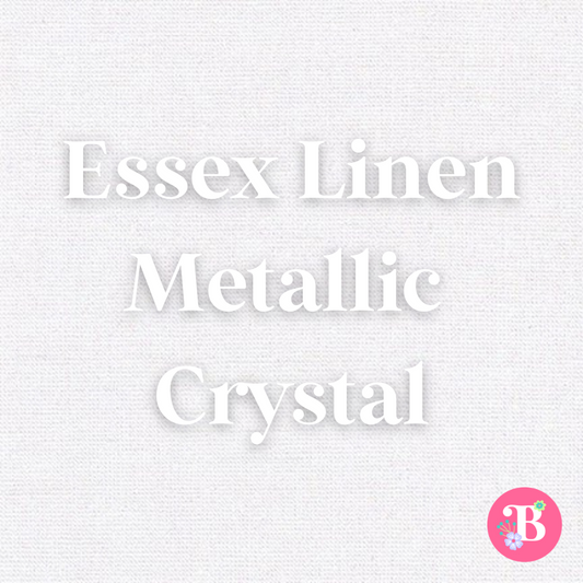 Essex Metallic Linen Blend Crystal #253 Embroidery Fabric by the Yard • Cut-to-Order - Kona Cotton Fabric, 100% cotton