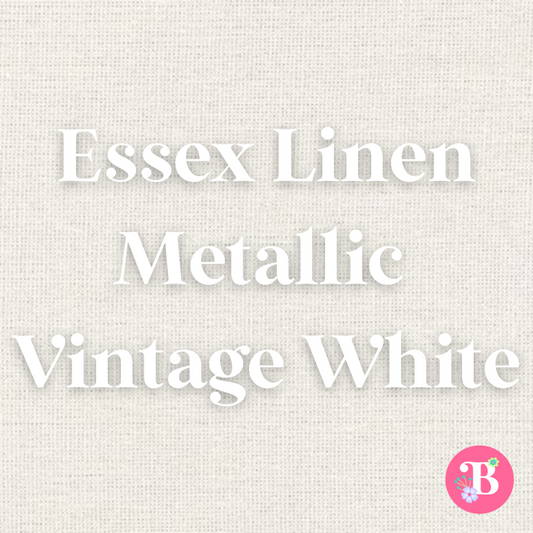 Essex Metallic Linen Blend Vintage White #191 Embroidery Fabric by the Yard • Cut-to-Order - Kona Cotton Fabric, 100% cotton