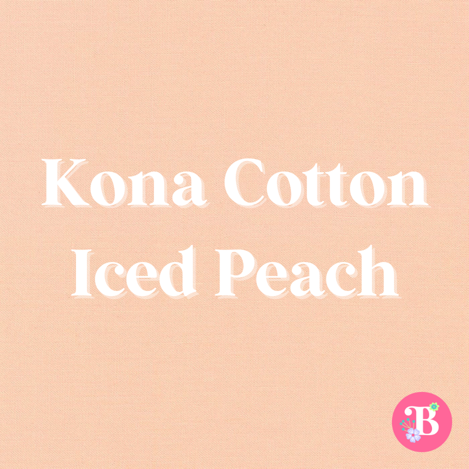 Kona Cotton Ice Peach #1176 Embroidery Fabric by the Yard • Cut-to-Order - Kona Cotton Fabric, 100% cotton