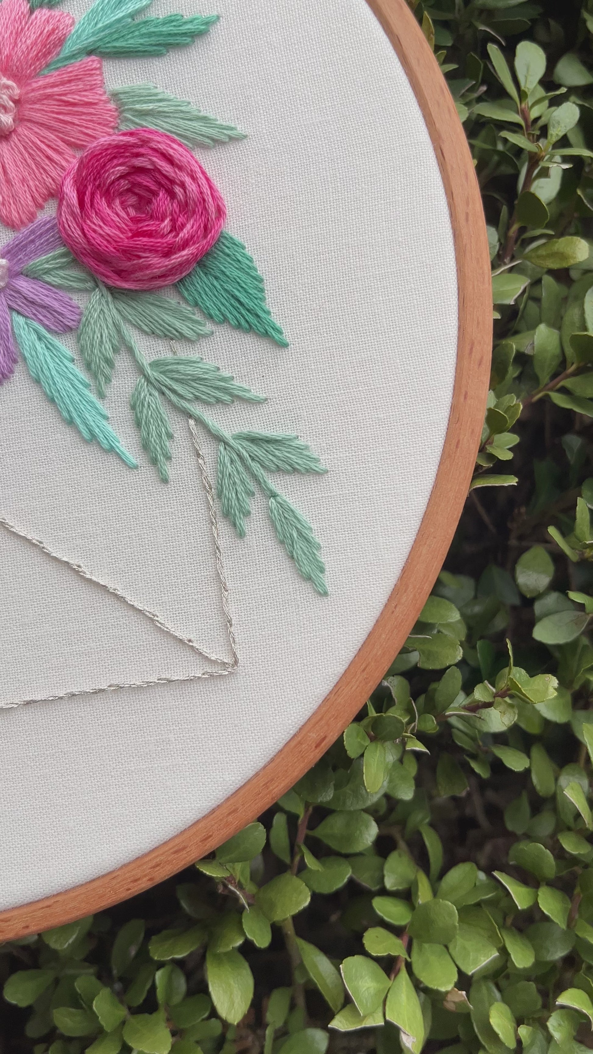 Rose Wreath Hand Embroidery Pattern Welcome PDF Pattern -  Israel