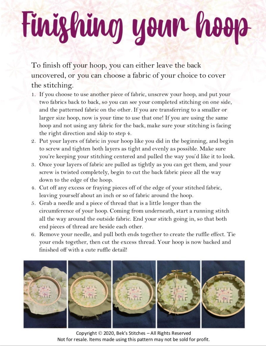 PDF Pattern - Letter Q Floral Monogram Embroidery