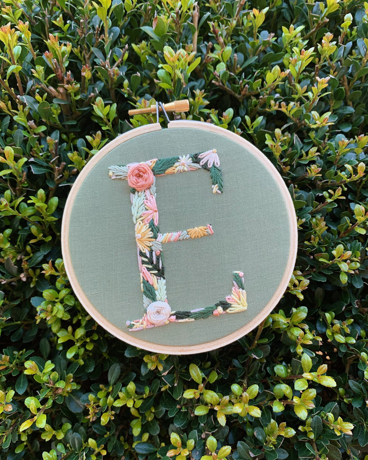 Cute E Patterns Names PDF Pattern - Letter E Floral Monogram Embroidery – Bek's Stitches