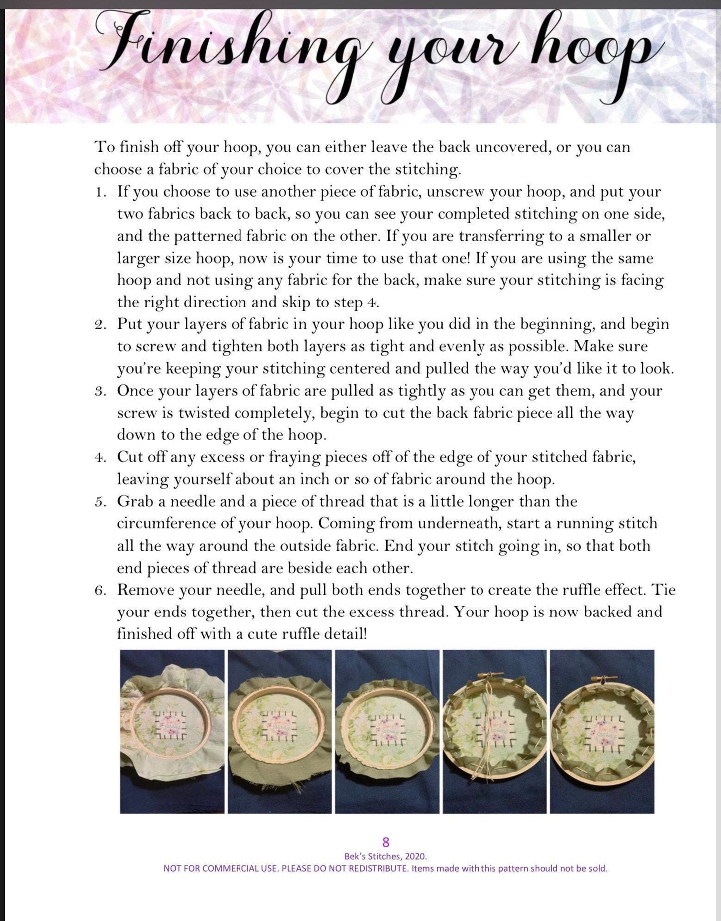 PDF Pattern - Fall & Florals, Intermediate/Advanced Embroidery Pattern