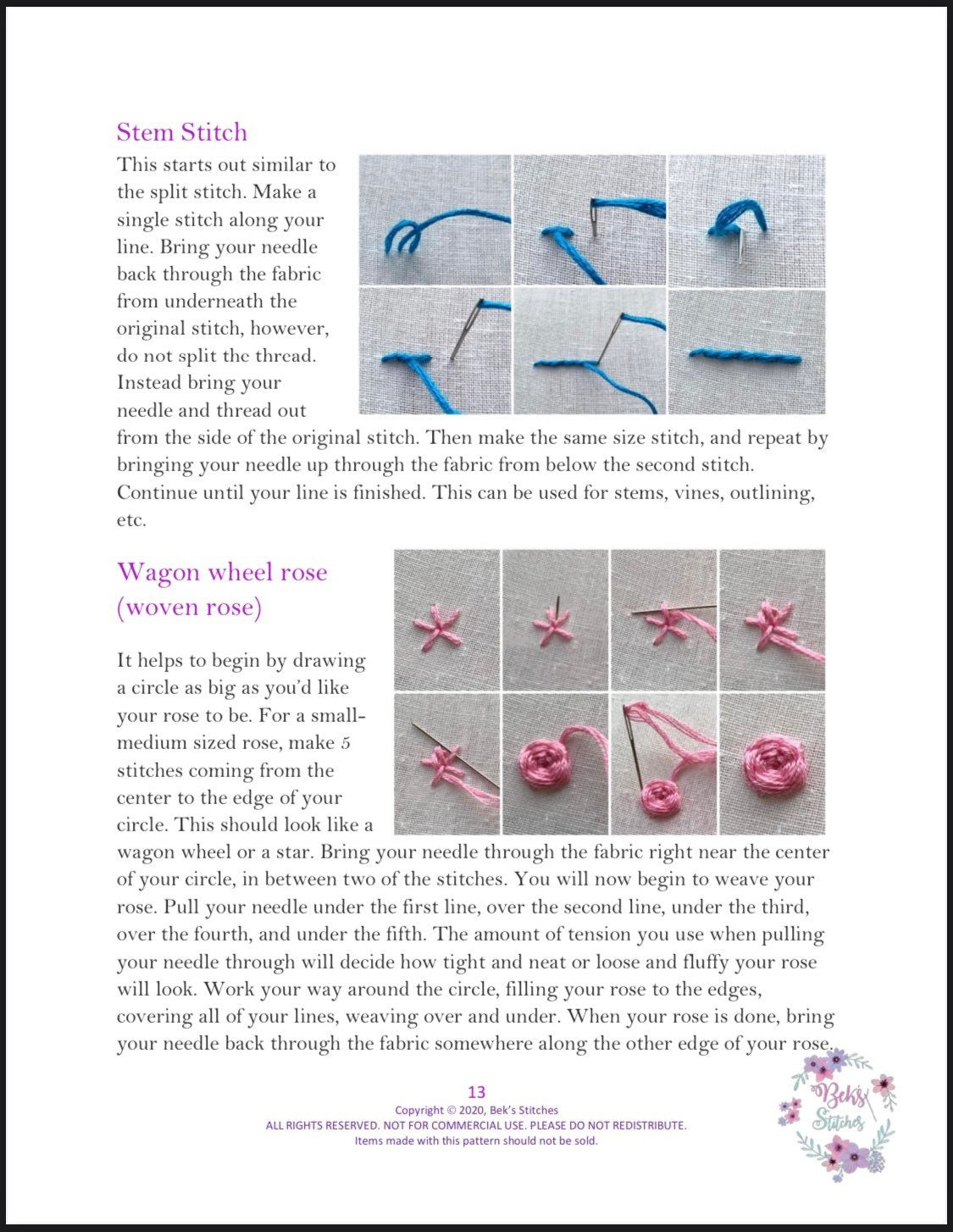 PDF Pattern - Hoppy Easter Bunny, Beginner/Intermediate Embroidery Pattern