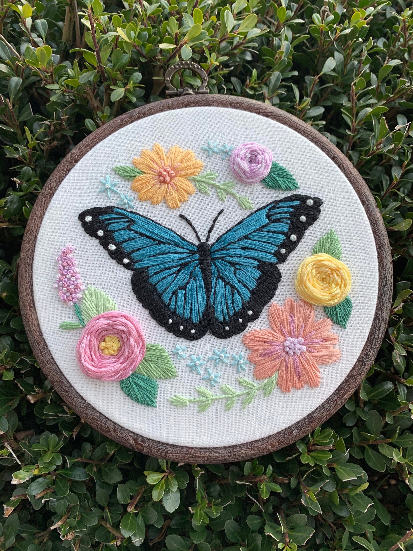 PDF Pattern - Butterfly Garden, Intermediate/Advanced Embroidery Pattern