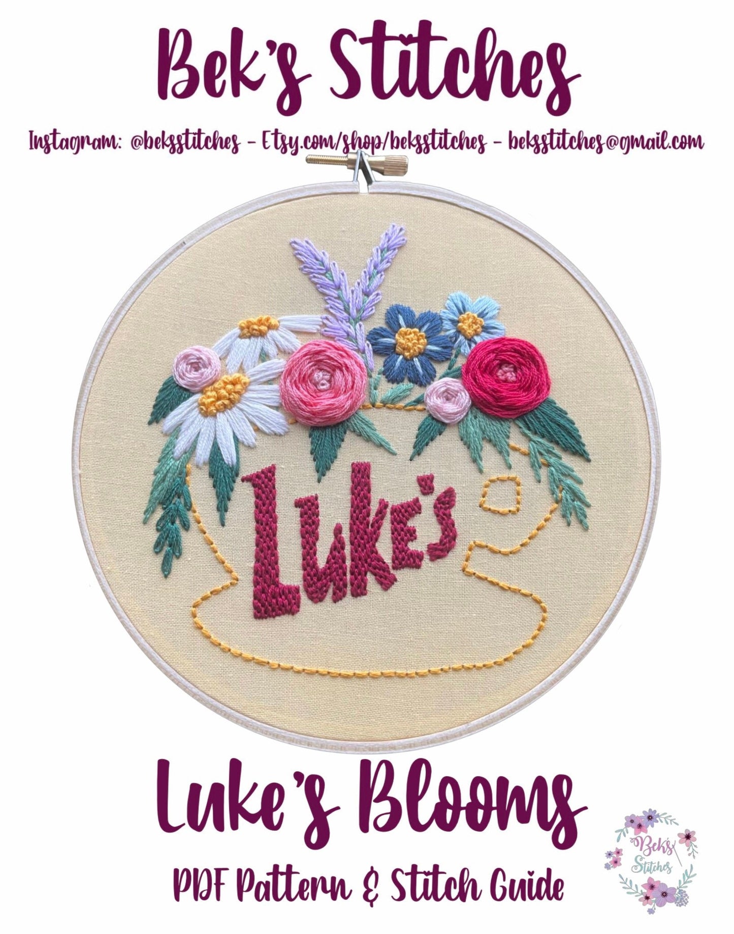 BUNDLE PDF Patterns, Gilmore Girls GG Collection - Embroidery Patterns
